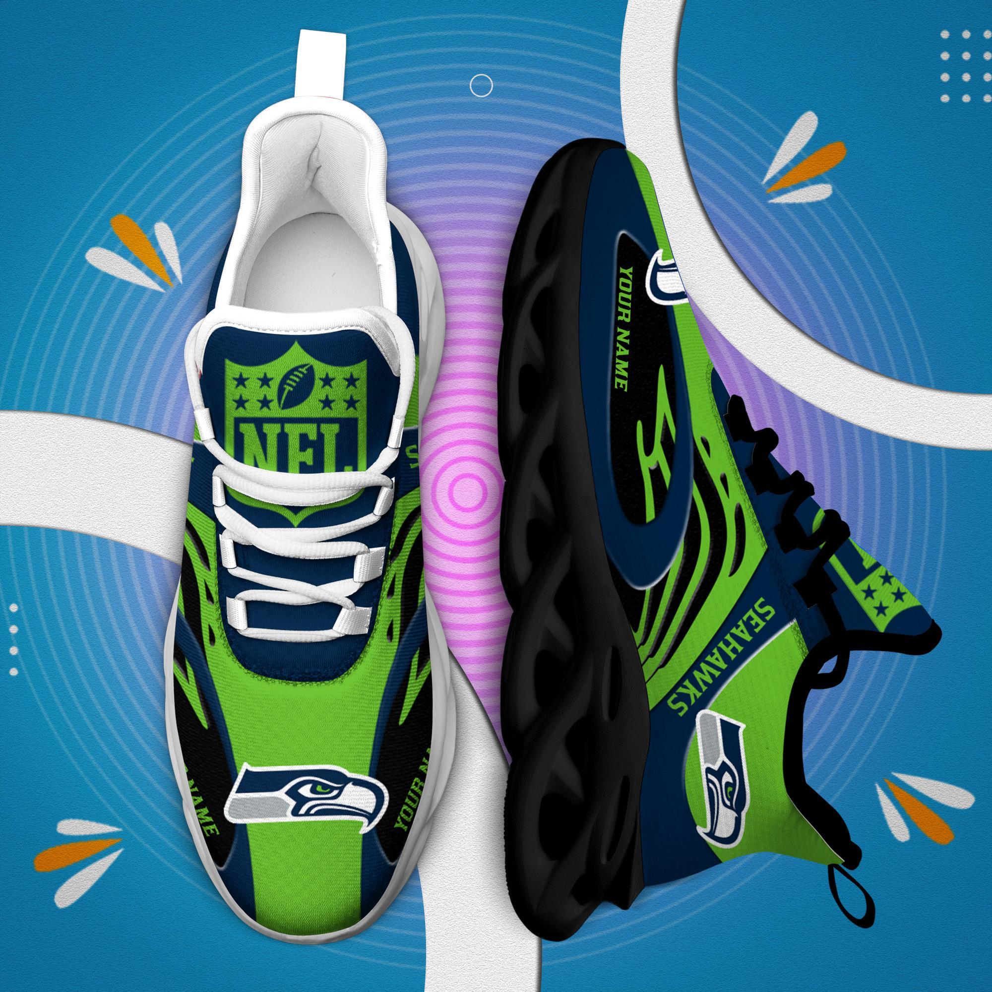 Ideafootwear Seattle Seahawks Max Soul Shoes Sneakers For Men And Women