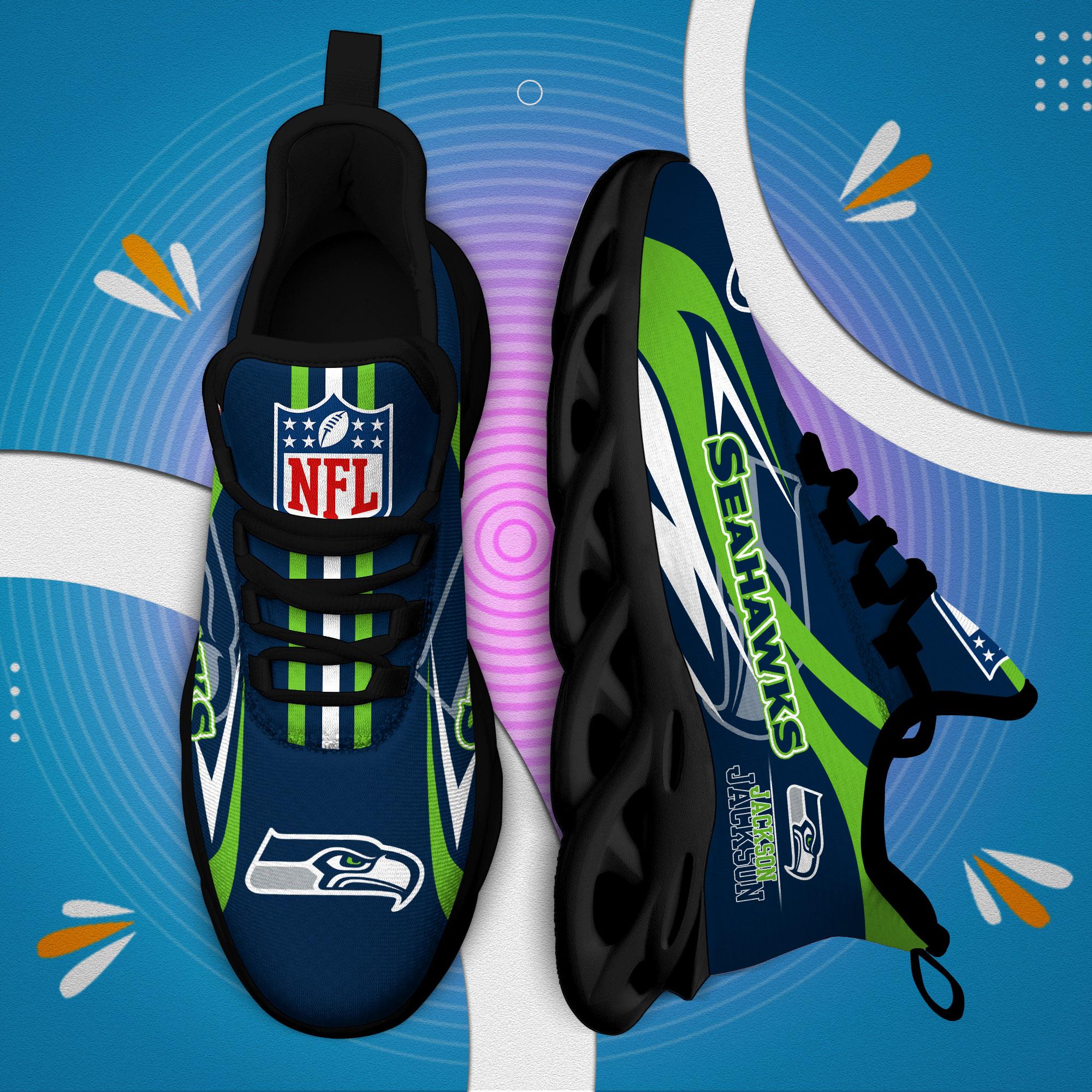 Ideafootwear Seattle Seahawks Max Soul Shoes Sneakers For Men And Women