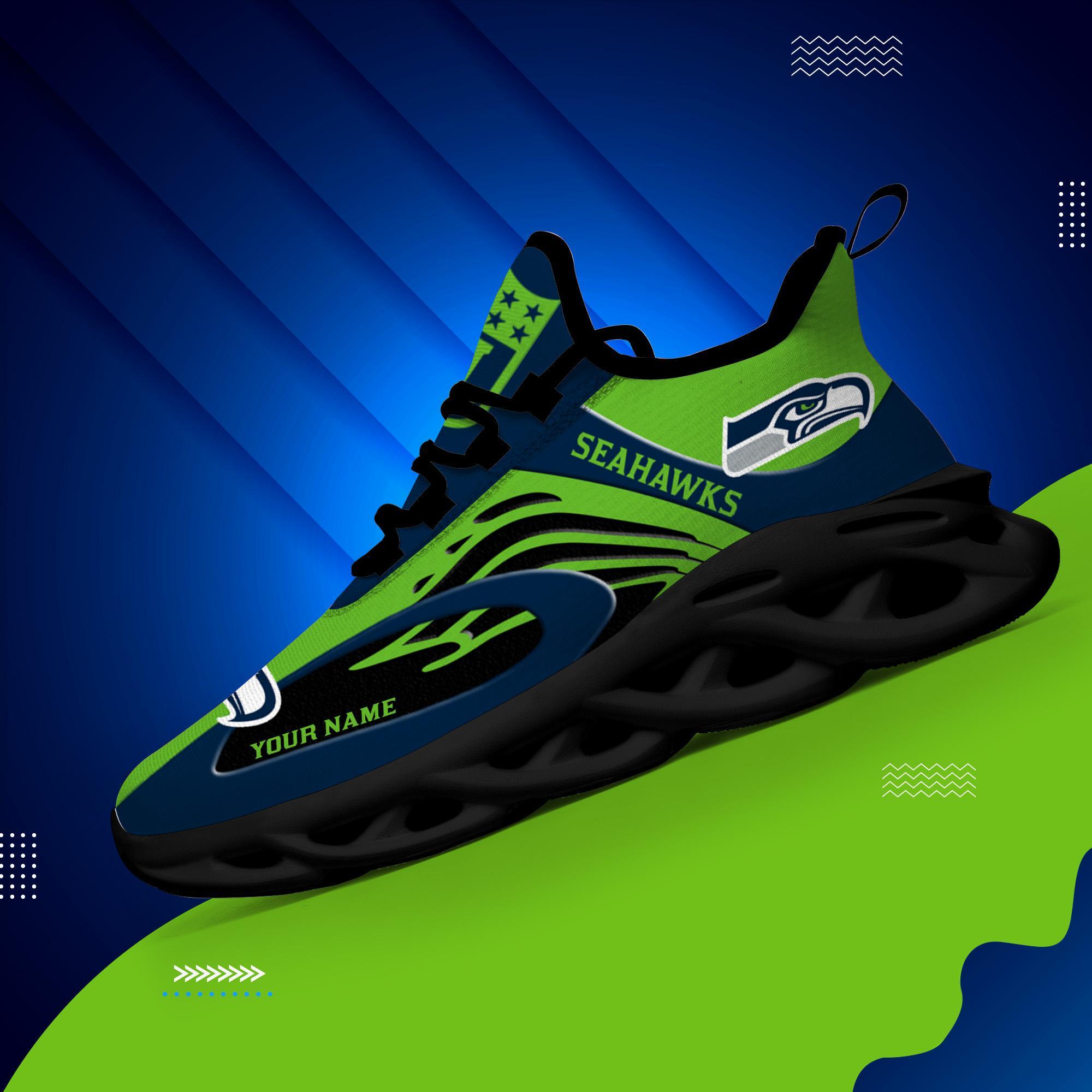 Ideafootwear Seattle Seahawks Max Soul Shoes Sneakers For Men And Women