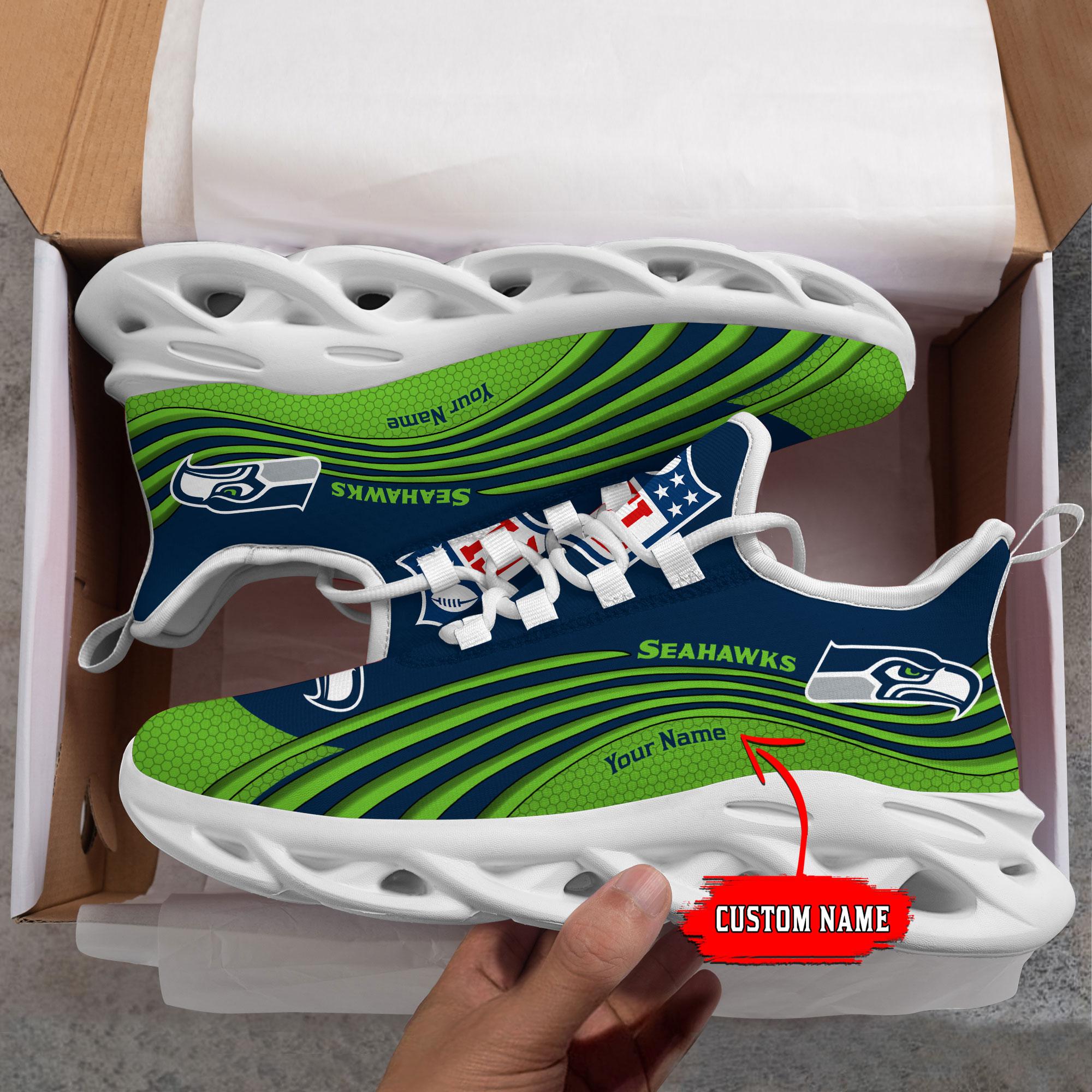 Ideafootwear Seattle Seahawks Max Soul Shoes Sneakers For Men And Women