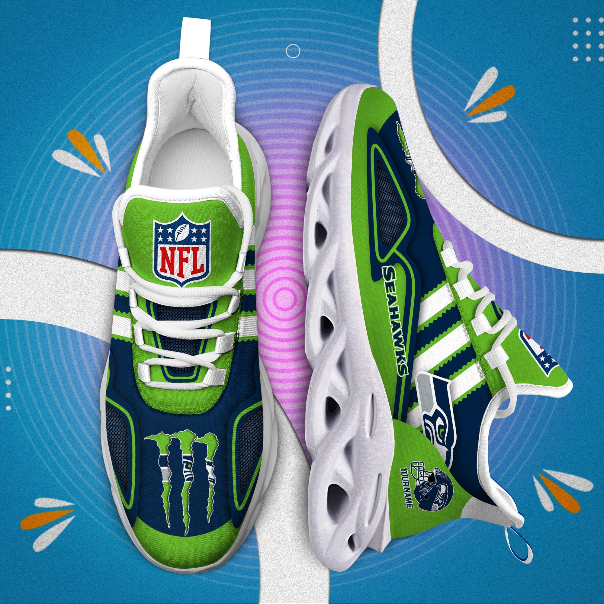 Ideafootwear Seattle Seahawks Max Soul Shoes Sneakers For Men And Women