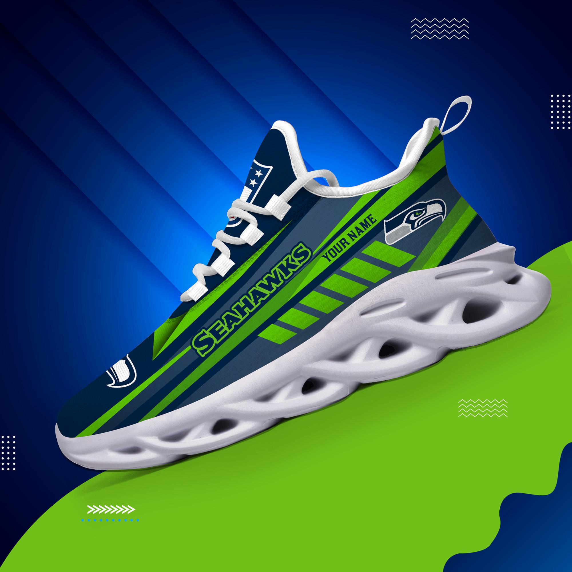 Ideafootwear Seattle Seahawks Max Soul Shoes Sneakers For Men And Women