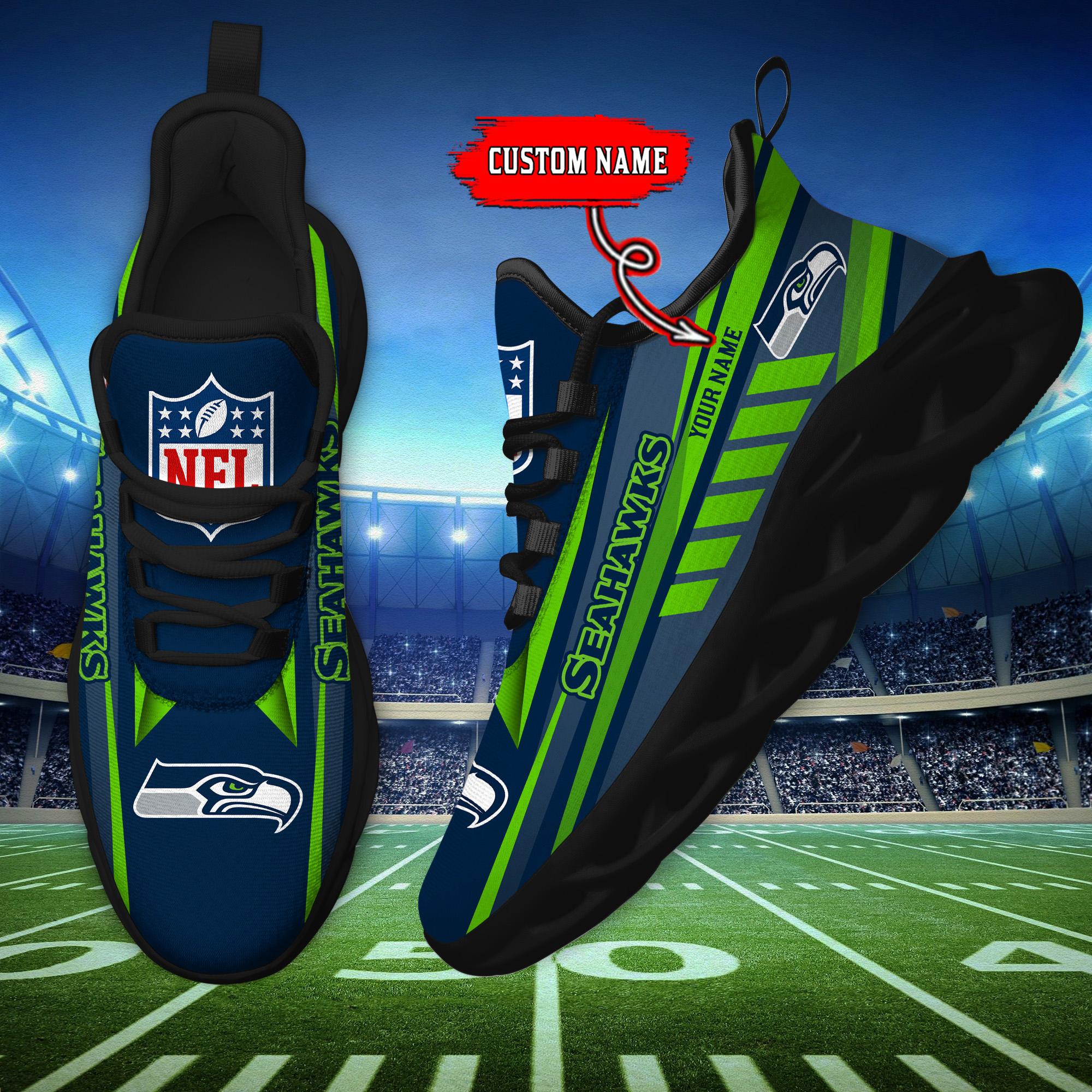 Ideafootwear Seattle Seahawks Max Soul Shoes Sneakers For Men And Women
