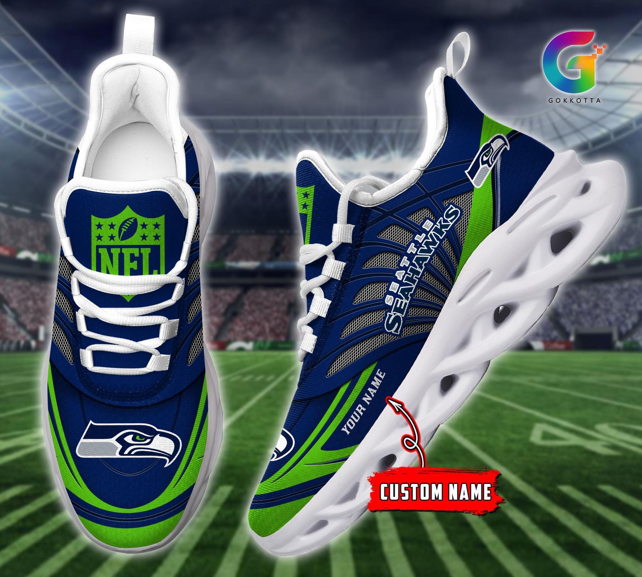 Ideafootwear Seattle Seahawks Max Soul Shoes Sneakers For Men And Women