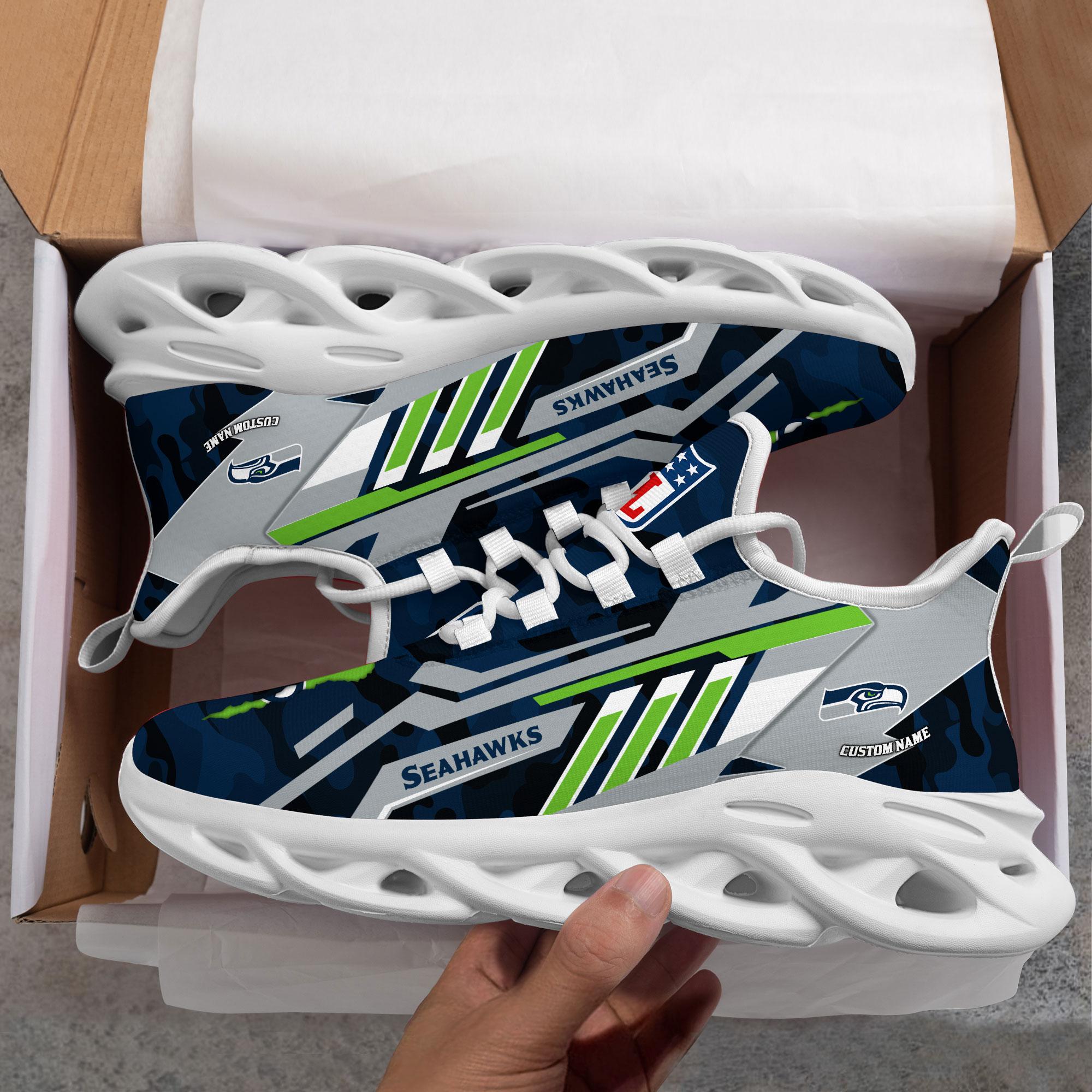 Ideafootwear Seattle Seahawks Max Soul Shoes Sneakers For Men And Women