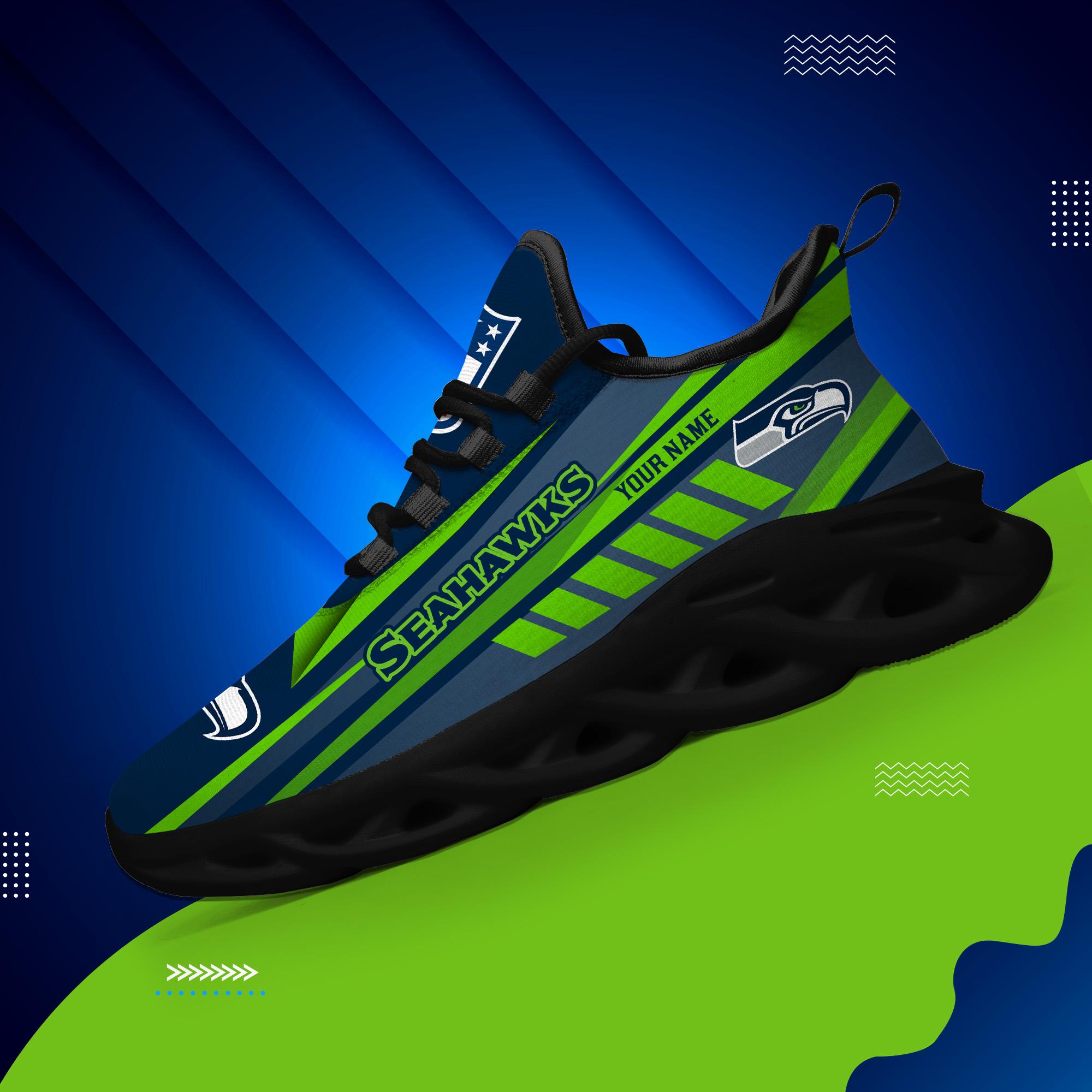 Ideafootwear Seattle Seahawks Max Soul Shoes Sneakers For Men And Women