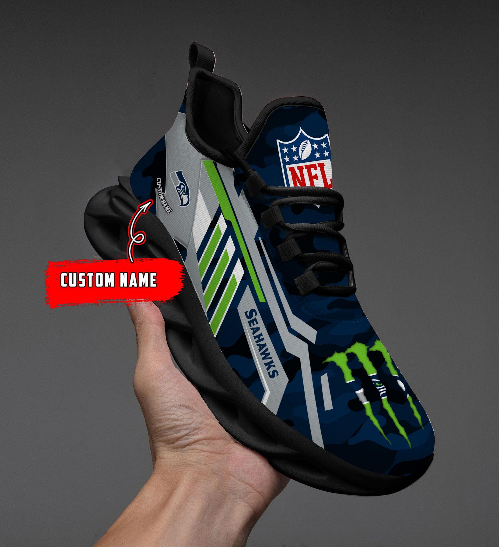 Ideafootwear Seattle Seahawks Max Soul Shoes Sneakers For Men And Women