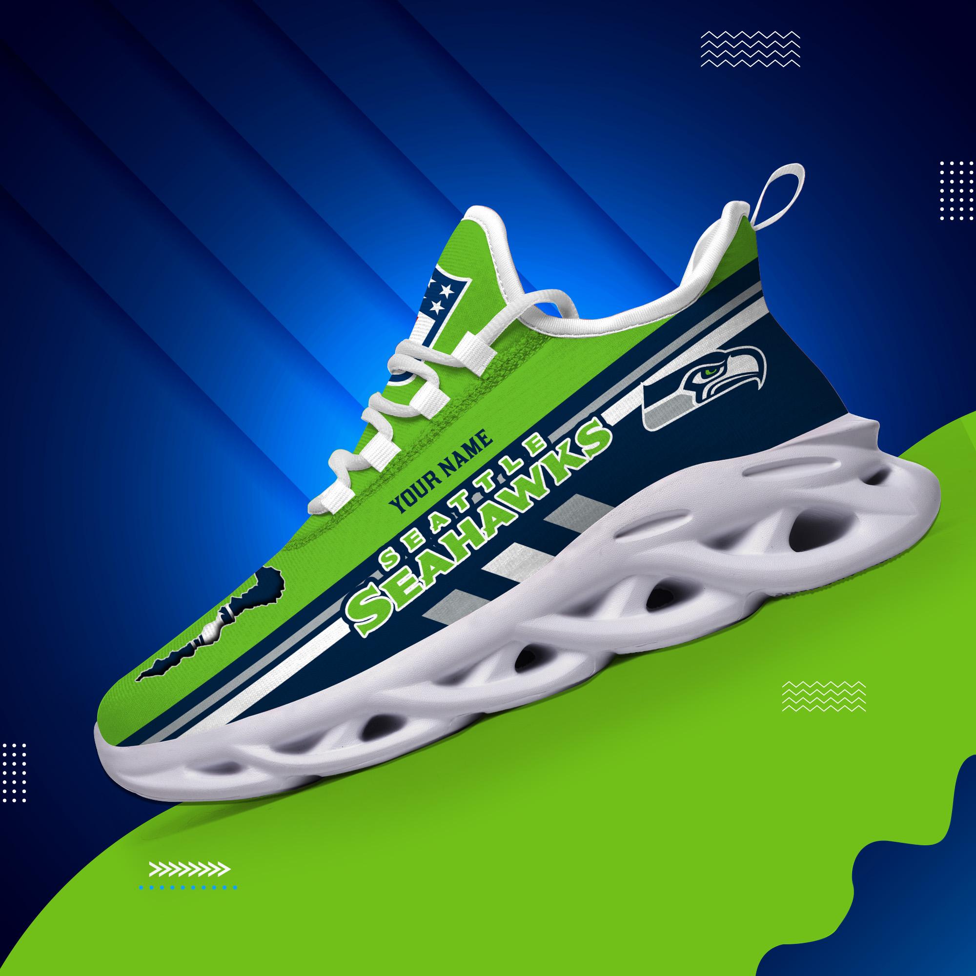 Ideafootwear Seattle Seahawks Max Soul Shoes Sneakers For Men And Women