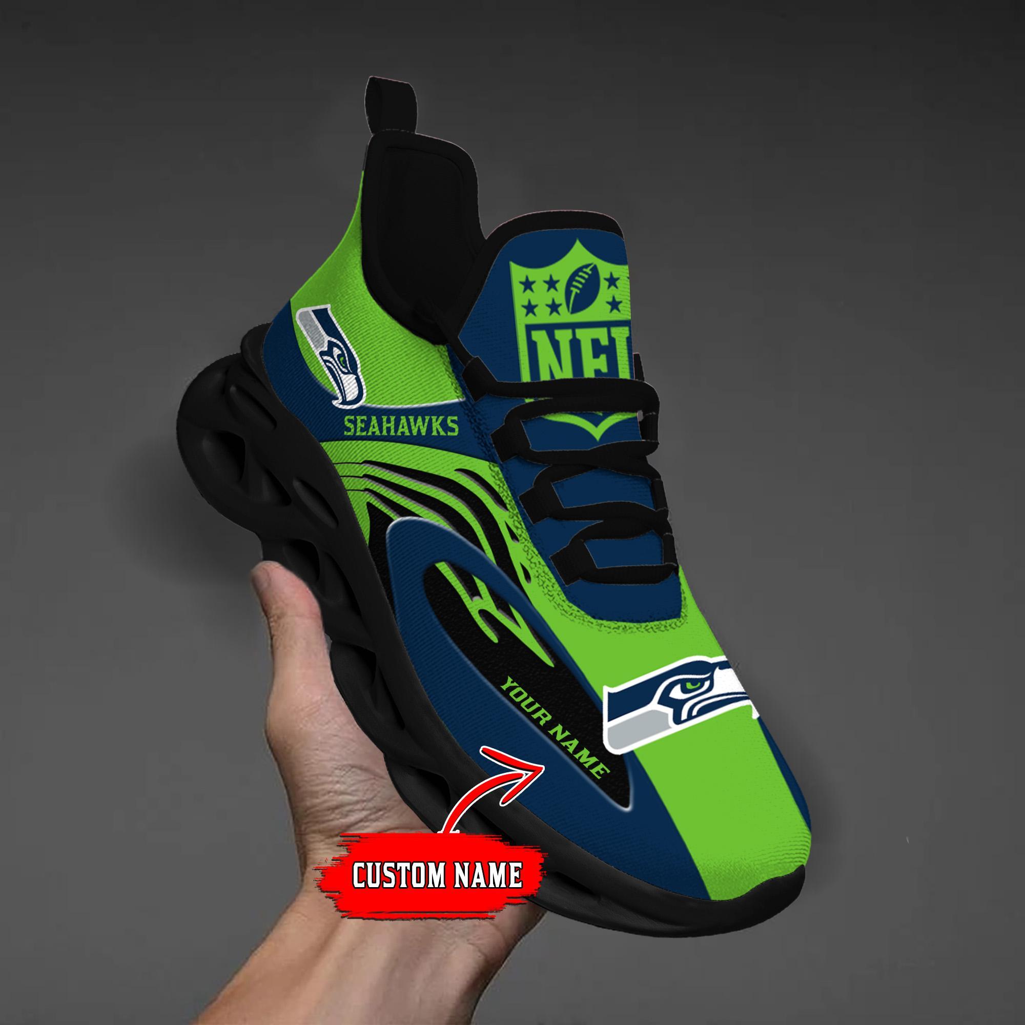 Ideafootwear Seattle Seahawks Max Soul Shoes Sneakers For Men And Women