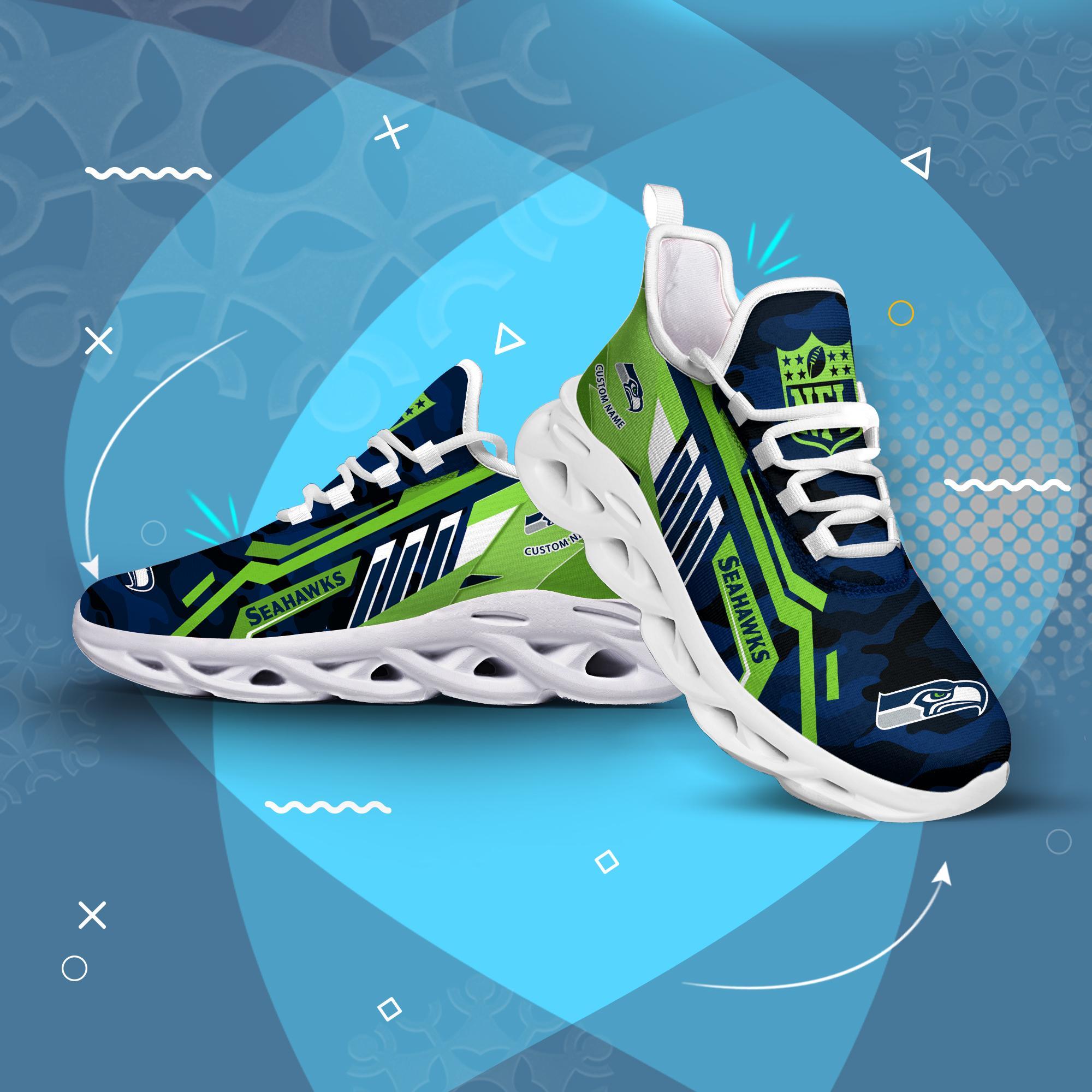 Ideafootwear Seattle Seahawks Max Soul Shoes Sneakers For Men And Women