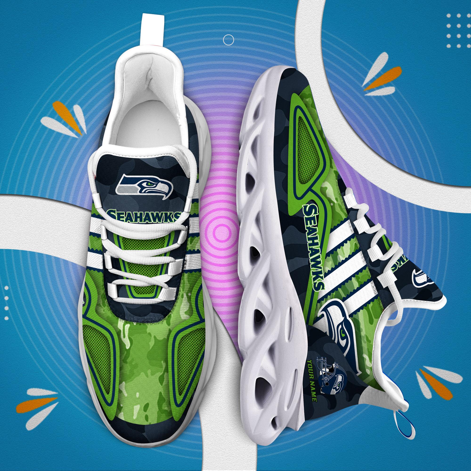 Ideafootwear Seattle Seahawks Max Soul Shoes Sneakers For Men And Women