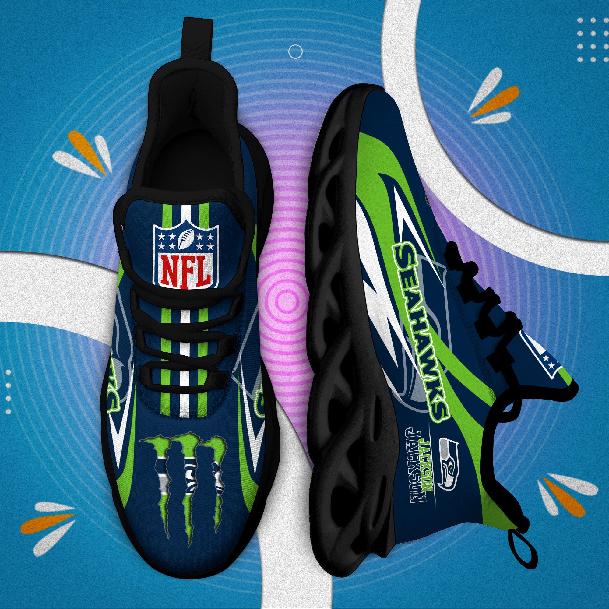 Ideafootwear Seattle Seahawks Max Soul Shoes Sneakers For Men And Women