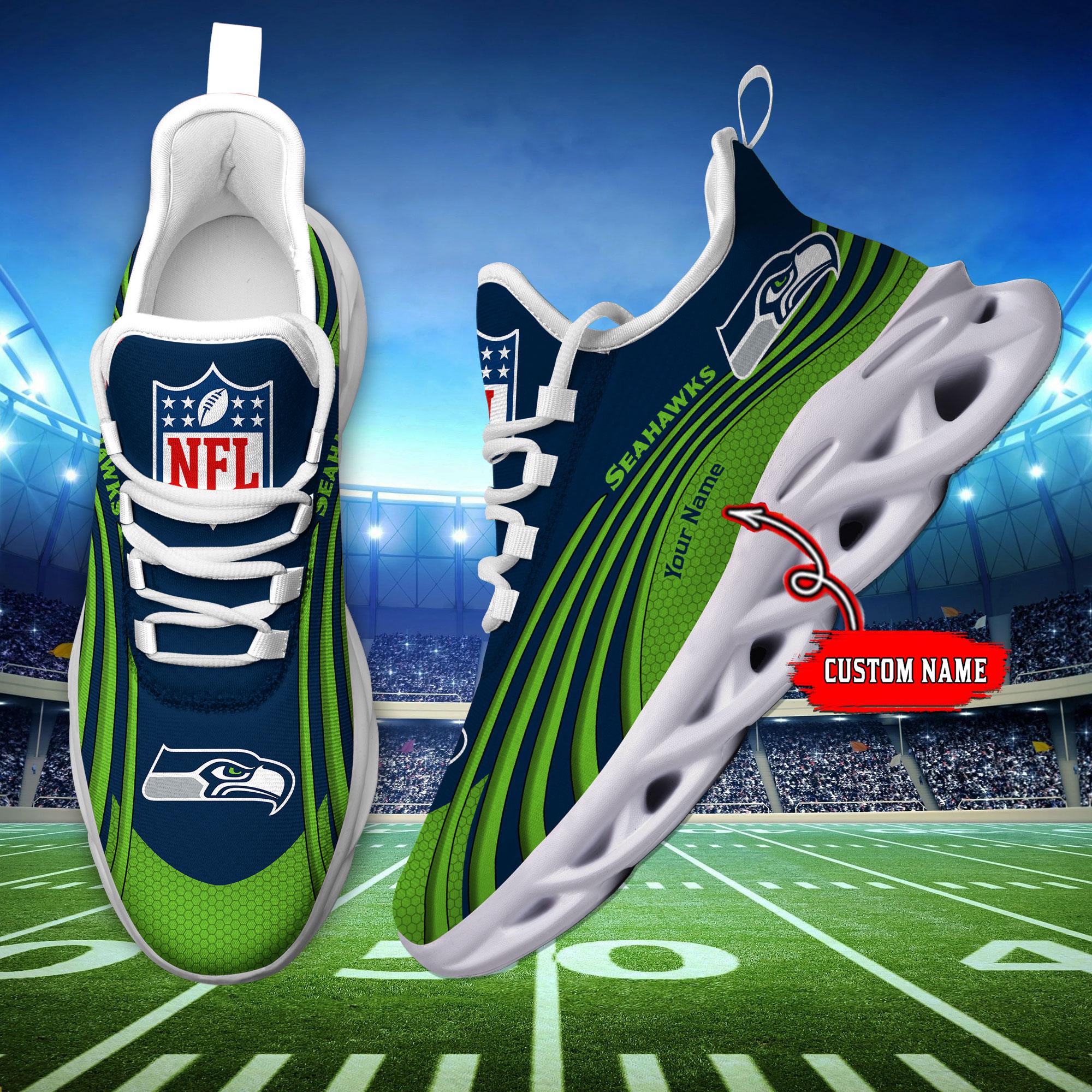 Ideafootwear Seattle Seahawks Max Soul Shoes Sneakers For Men And Women