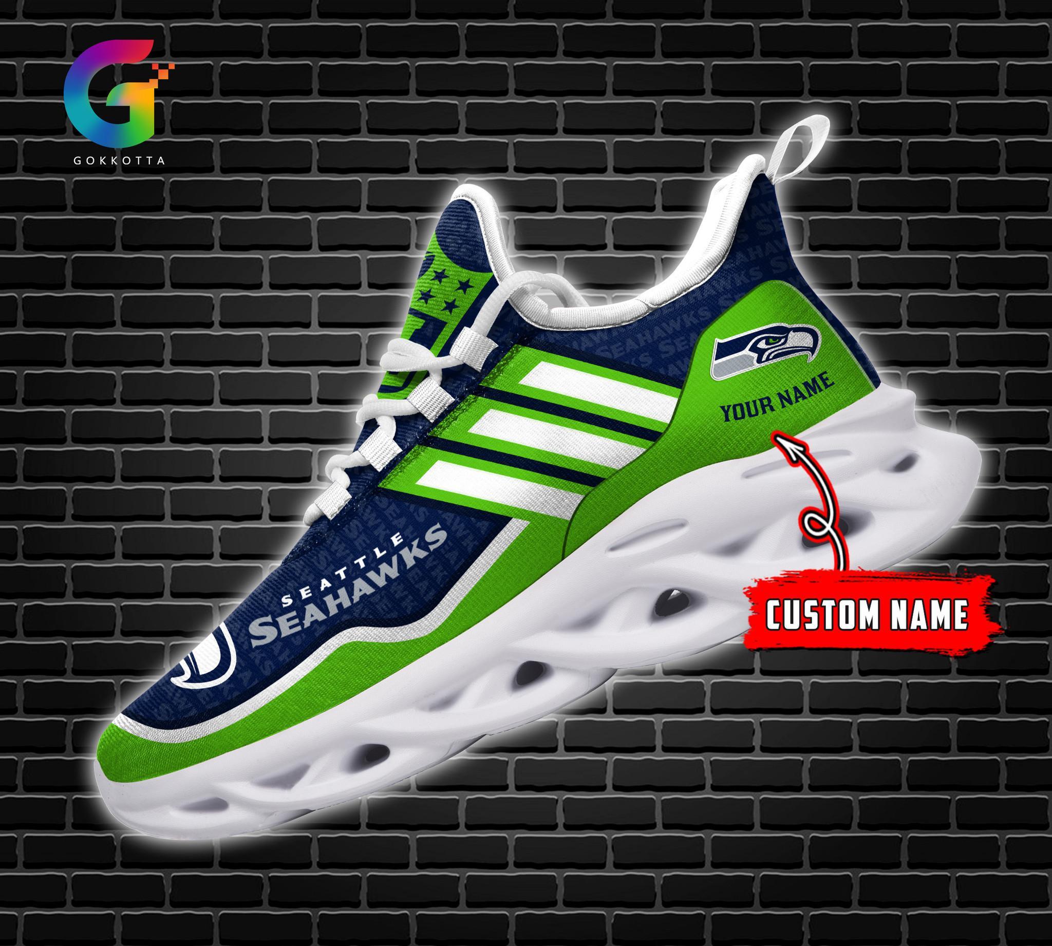 Ideafootwear Seattle Seahawks Max Soul Shoes Sneakers For Men And Women