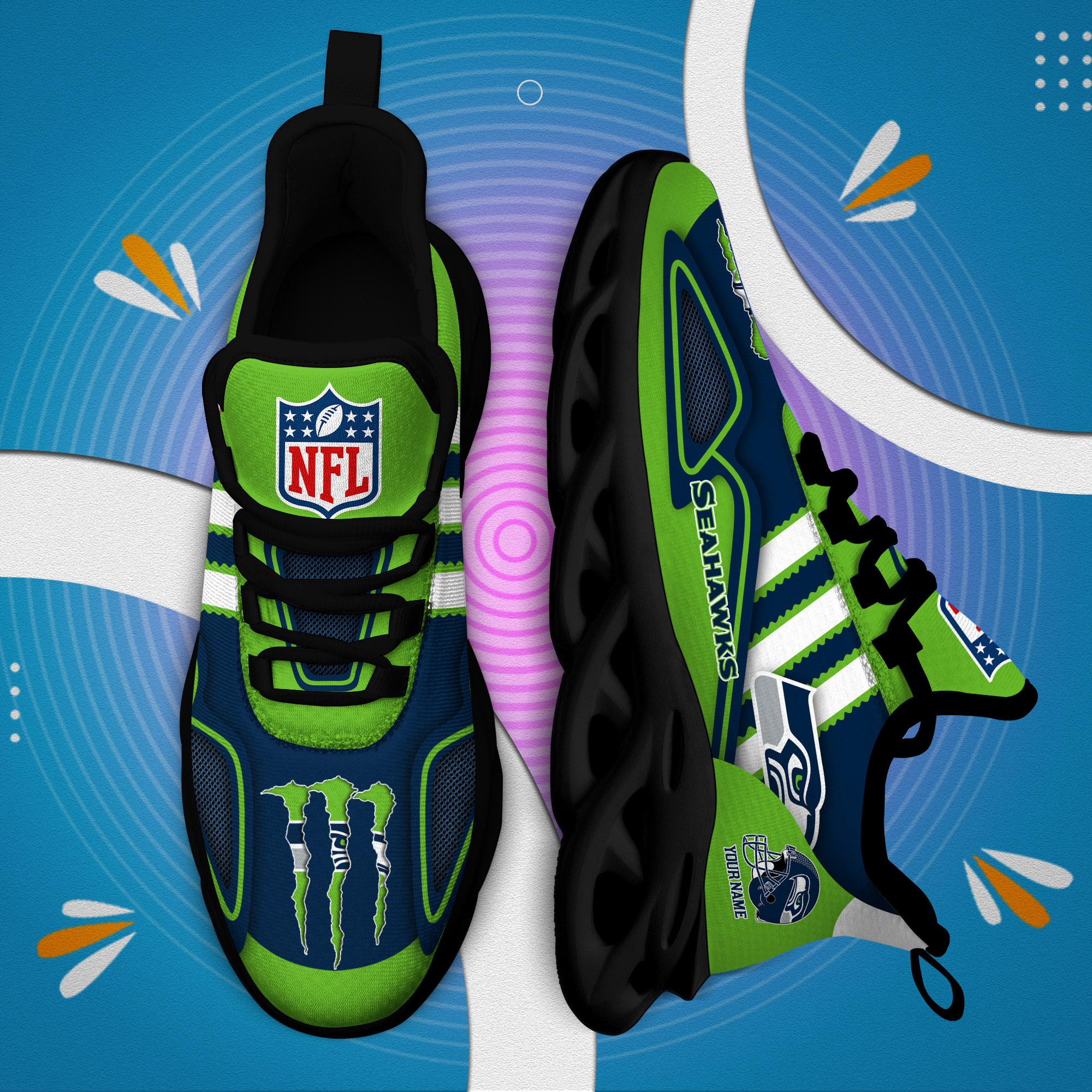 Ideafootwear Seattle Seahawks Max Soul Shoes Sneakers For Men And Women