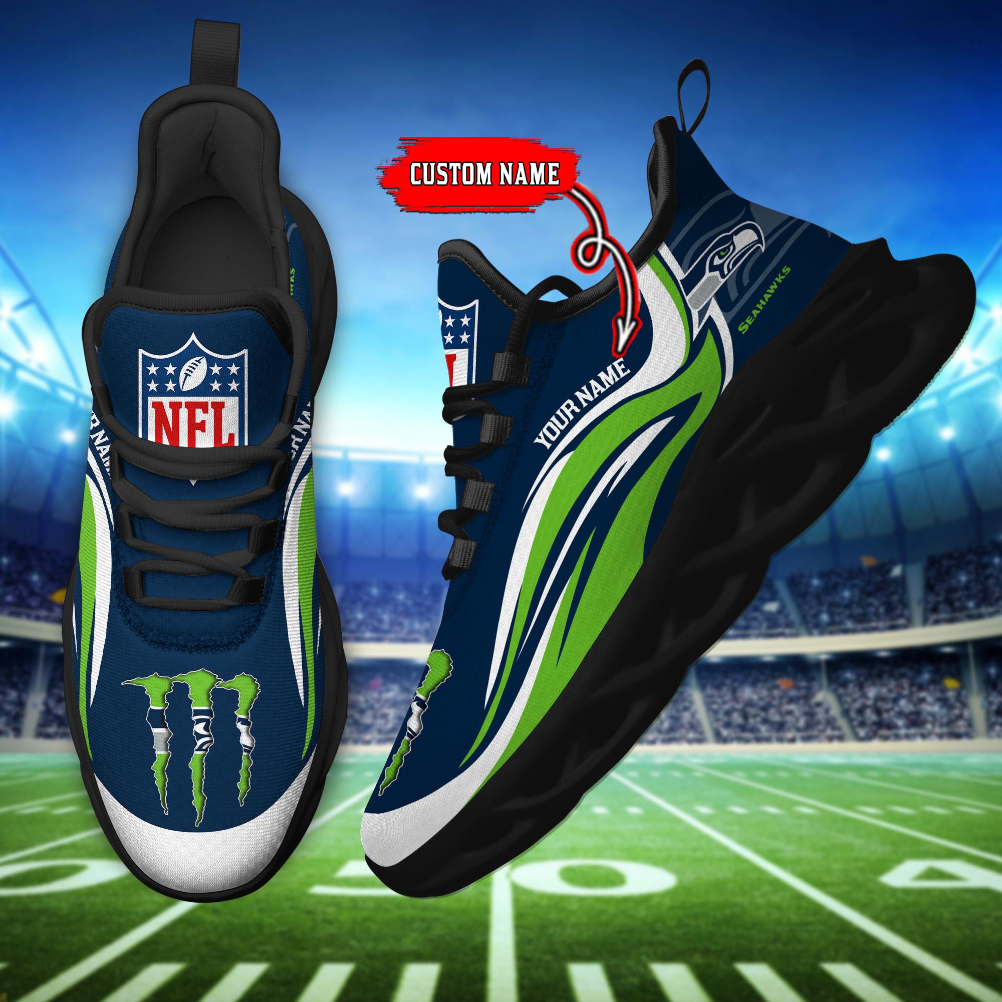 Ideafootwear Seattle Seahawks Max Soul Shoes Sneakers For Men And Women