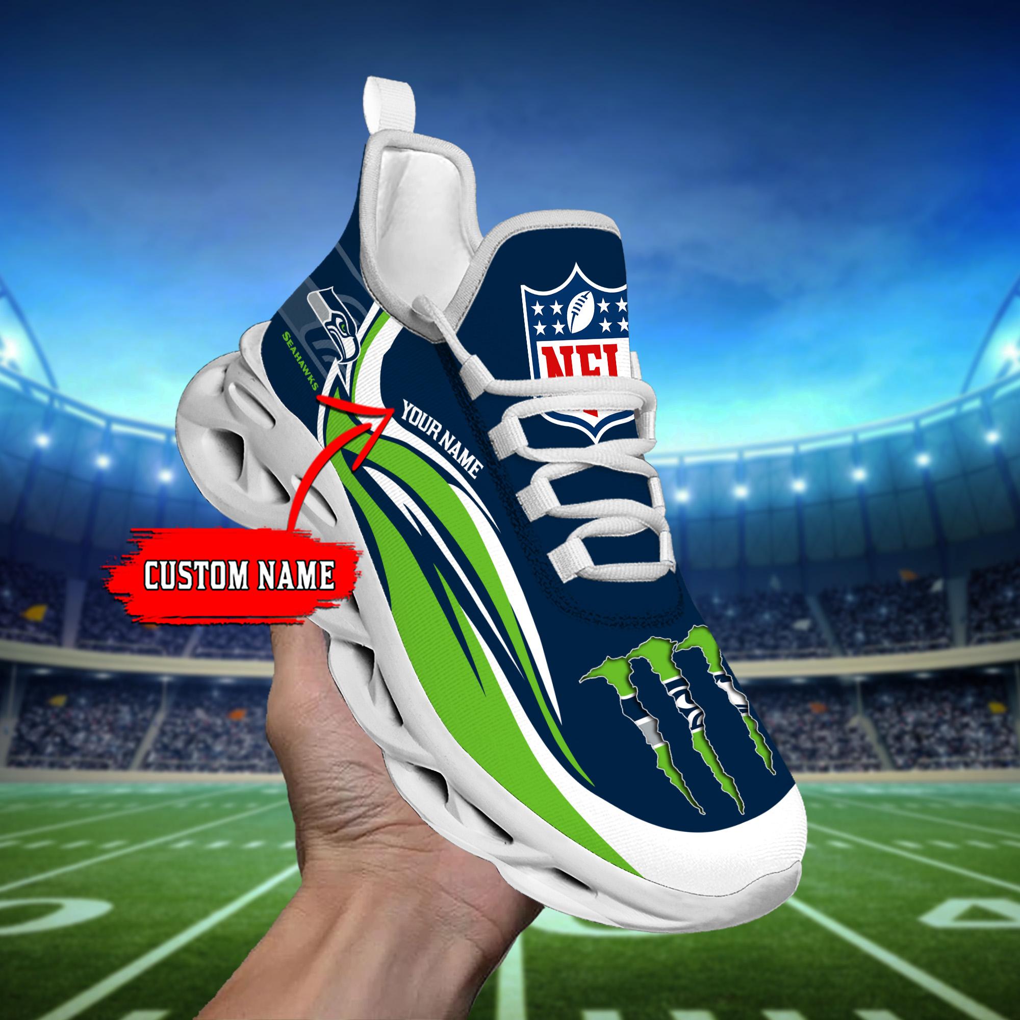 Ideafootwear Seattle Seahawks Max Soul Shoes Sneakers For Men And Women