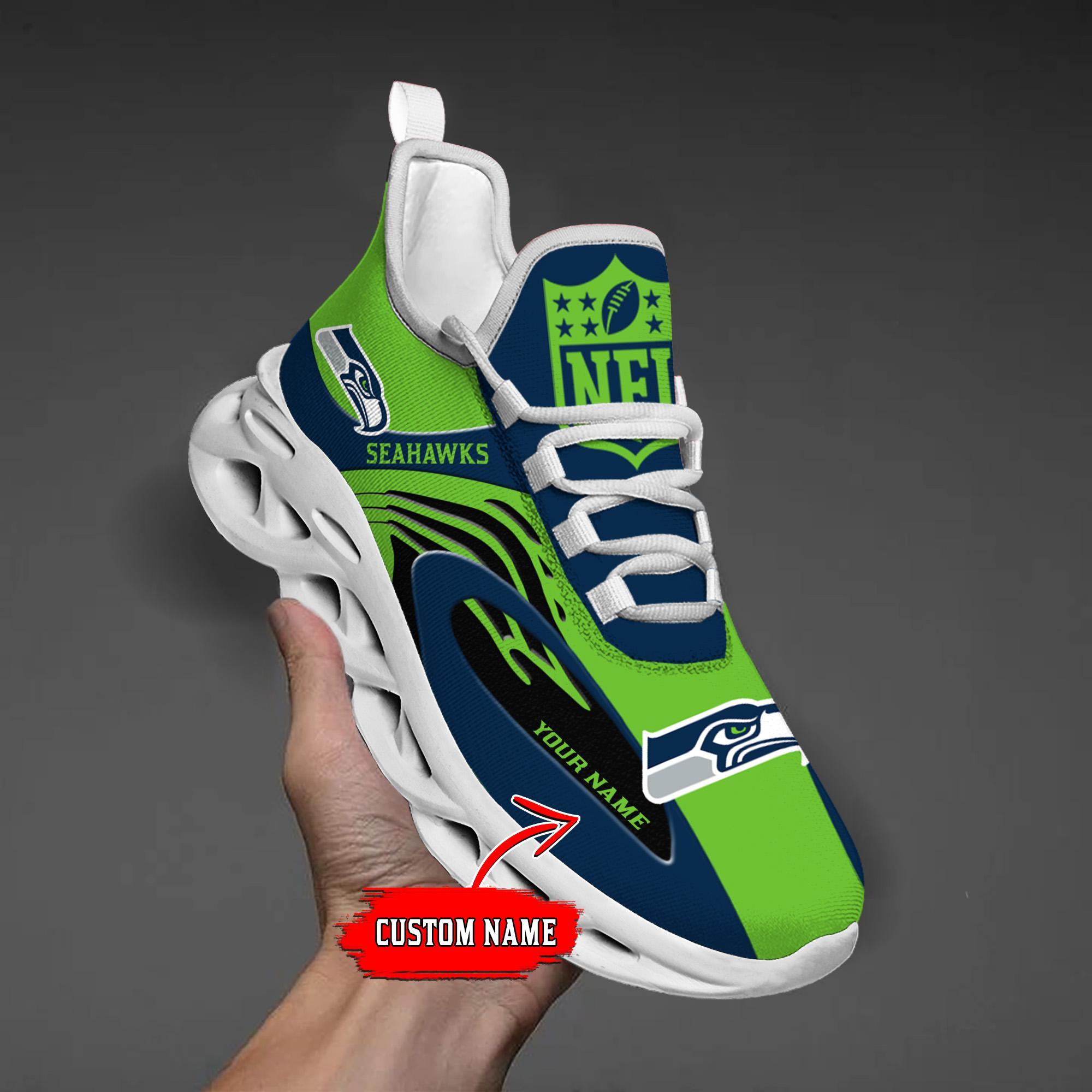 Ideafootwear Seattle Seahawks Max Soul Shoes Sneakers For Men And Women