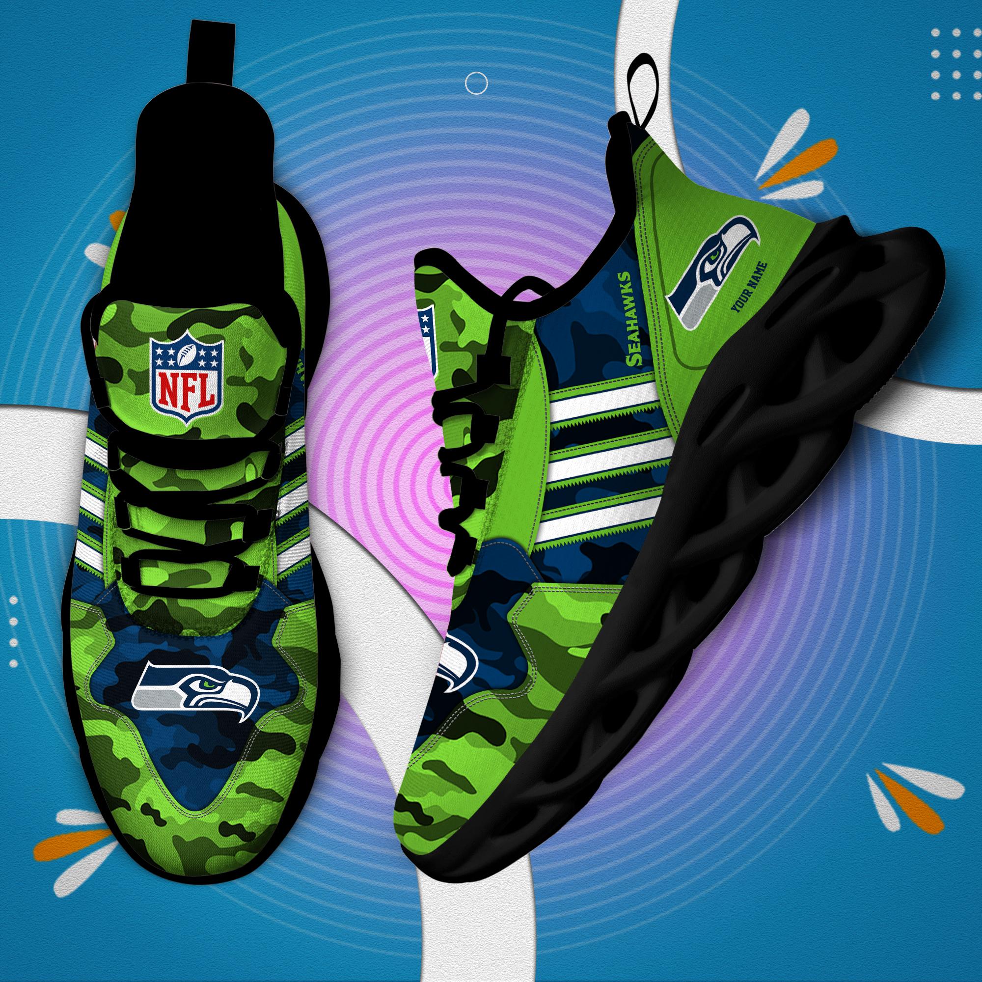 Ideafootwear Seattle Seahawks Max Soul Shoes Sneakers For Men And Women