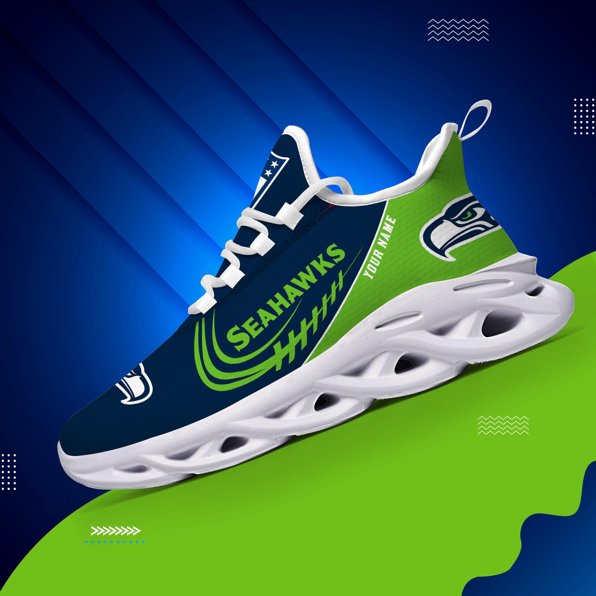 Ideafootwear Seattle Seahawks Max Soul Shoes Sneakers For Men And Women
