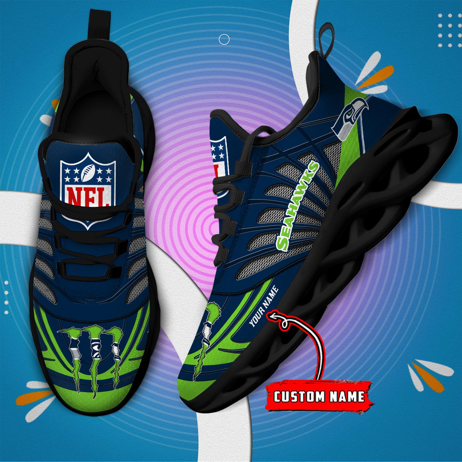 Ideafootwear Seattle Seahawks Max Soul Shoes Sneakers For Men And Women