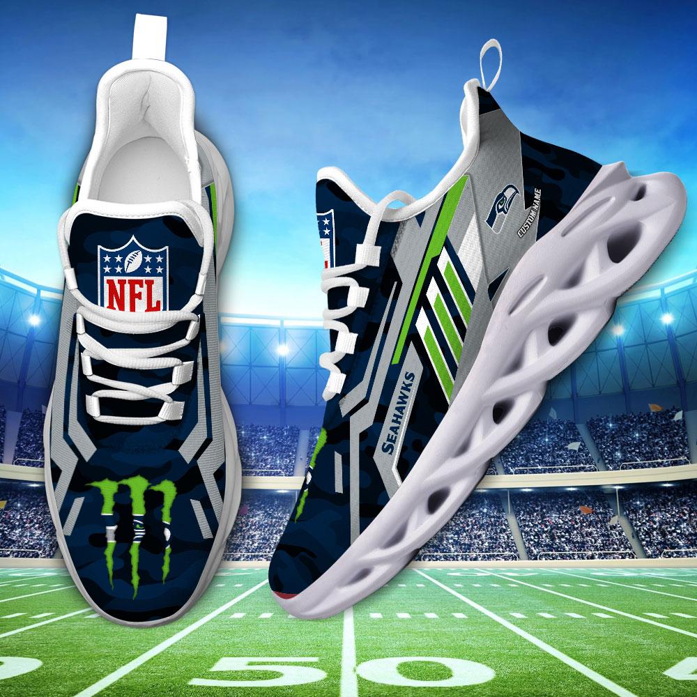 Ideafootwear Seattle Seahawks Max Soul Shoes Sneakers For Men And Women