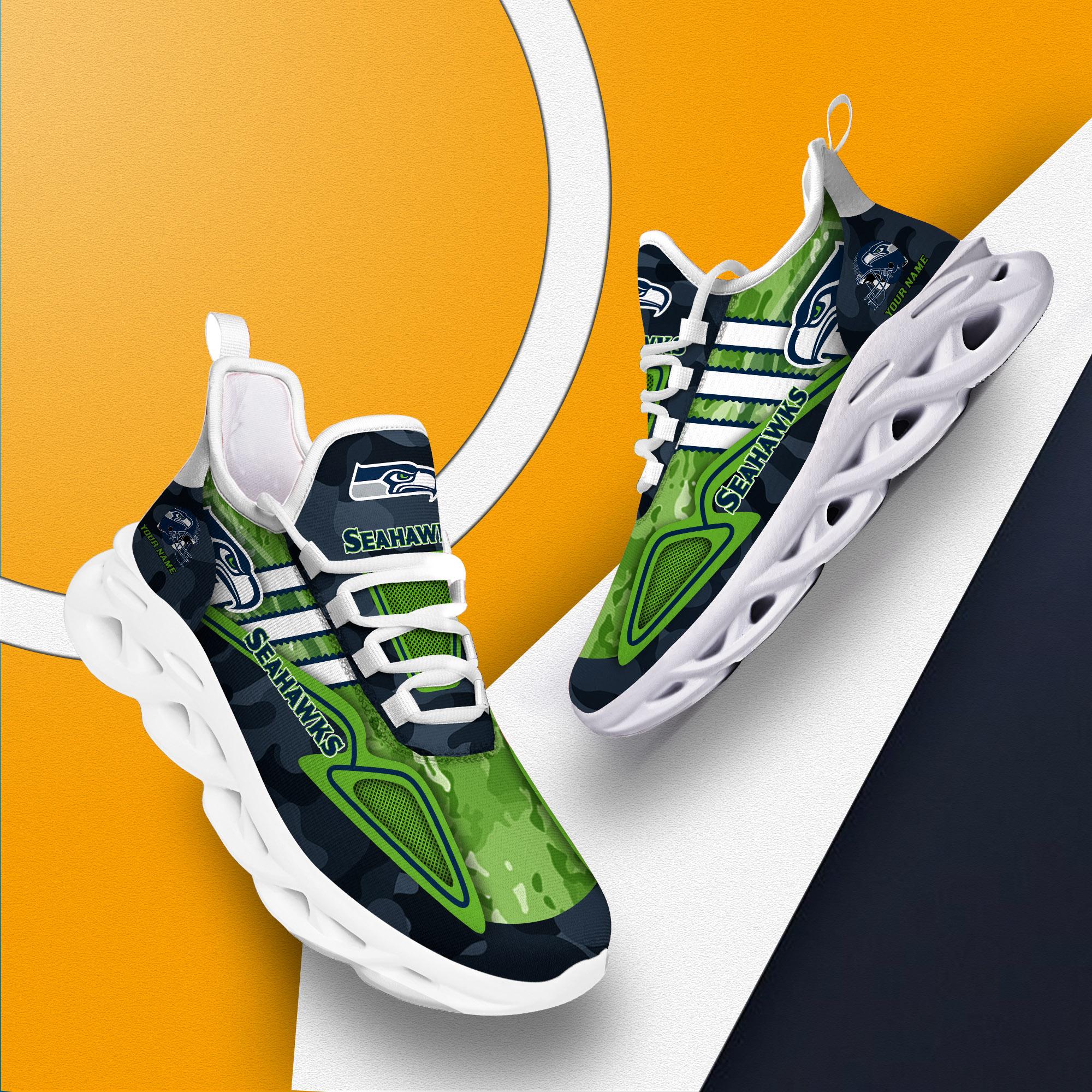 Ideafootwear Seattle Seahawks Max Soul Shoes Sneakers For Men And Women