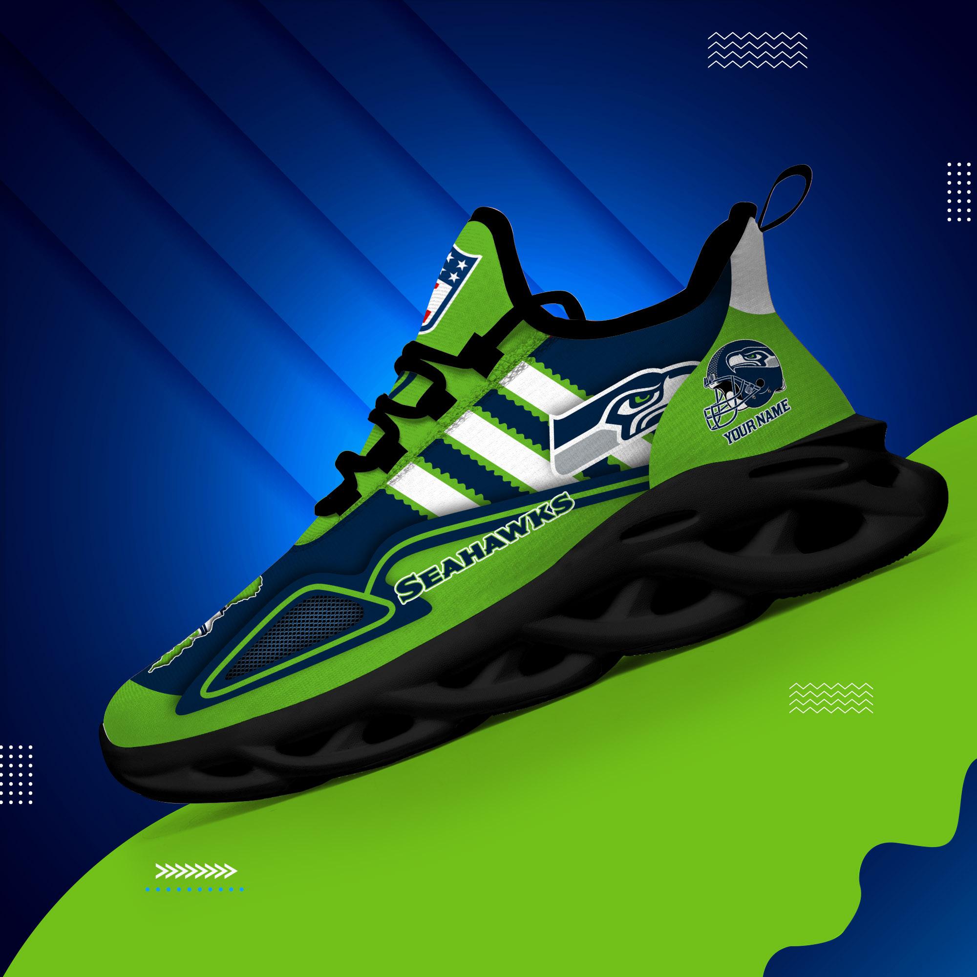 Ideafootwear Seattle Seahawks Max Soul Shoes Sneakers For Men And Women