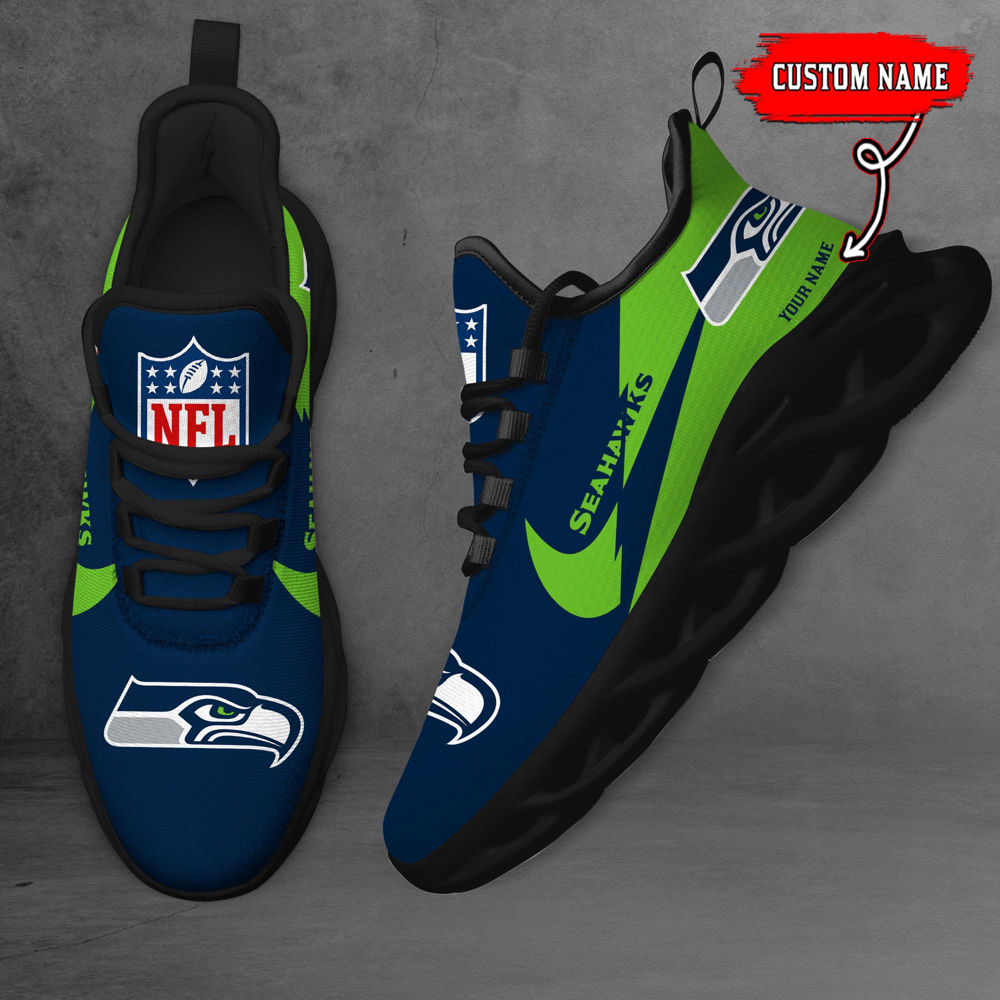 Ideafootwear Seattle Seahawks Max Soul Shoes Sneakers For Men And Women