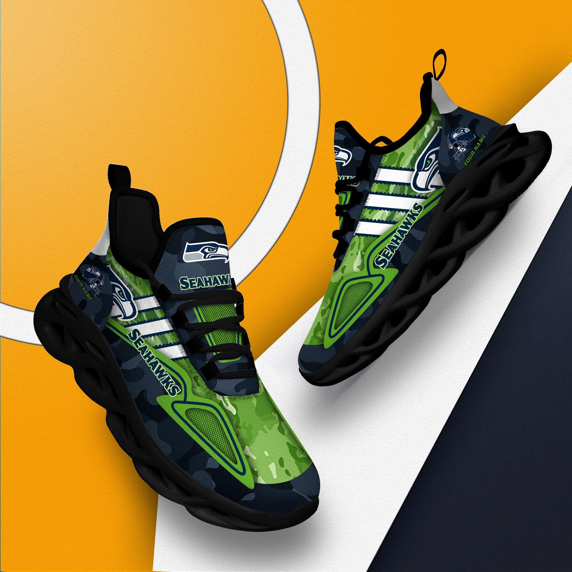 Ideafootwear Seattle Seahawks Max Soul Shoes Sneakers For Men And Women