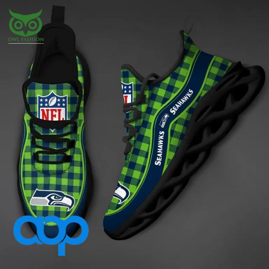 Ideafootwear Seattle Seahawks Max Soul Shoes Sneakers For Men And Women
