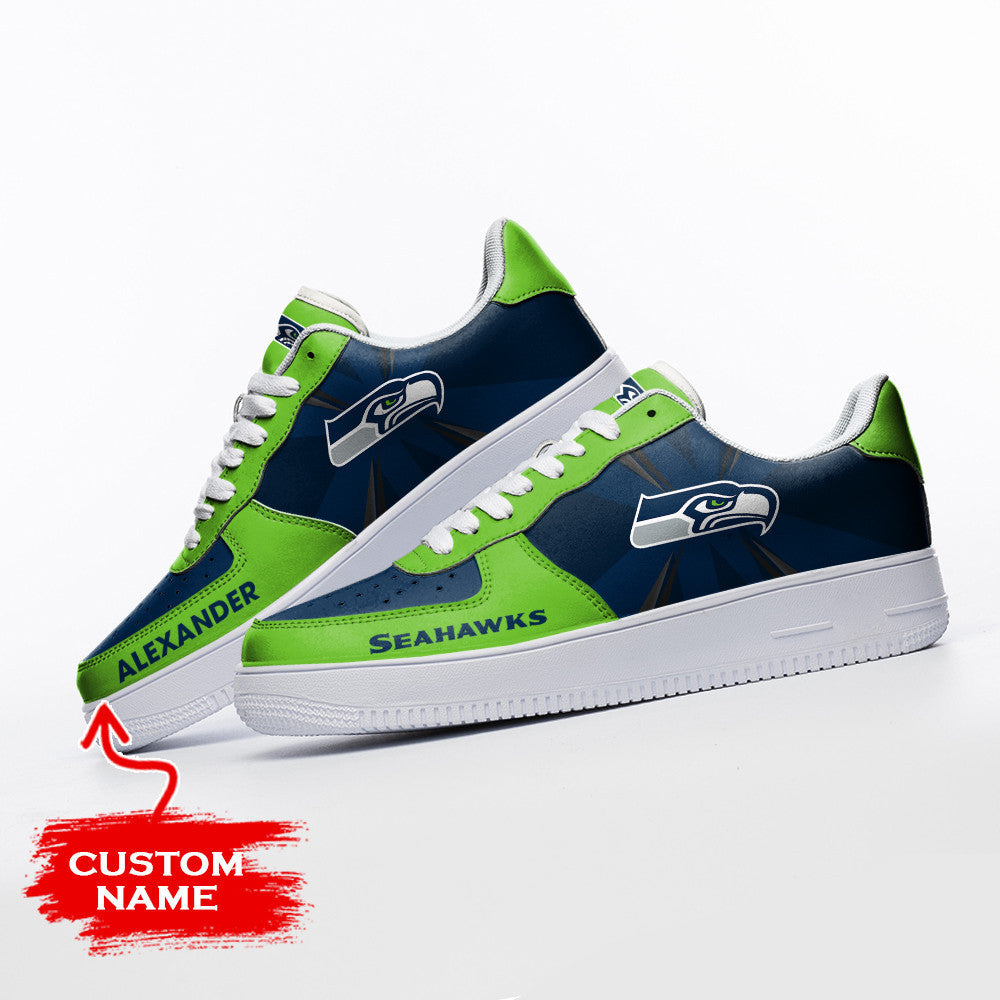 Ideafootwear Seattle Seahawks NFL Air Low-Top Sneakers Shoes For Men And Women