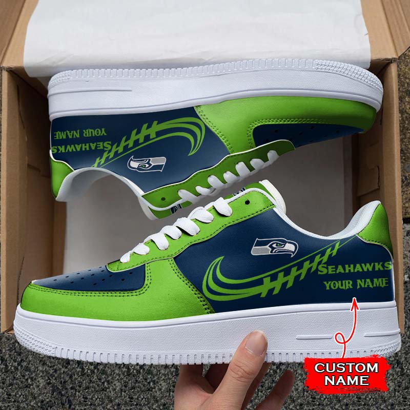 Ideafootwear Seattle Seahawks NFL Air Low-Top Sneakers Shoes For Men And Women
