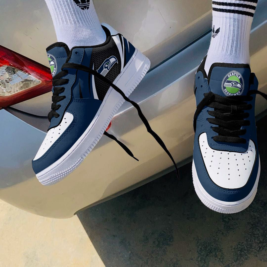 Ideafootwear Seattle Seahawks NFL Air Low-Top Sneakers Shoes For Men And Women