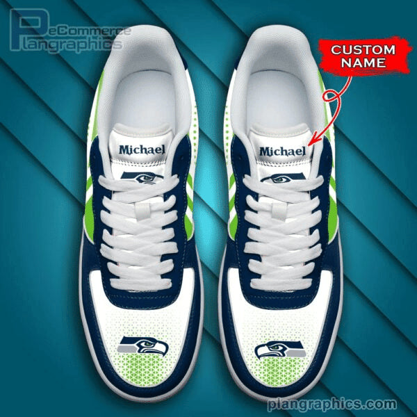 Ideafootwear Seattle Seahawks NFL Air Low-Top Sneakers Shoes For Men And Women
