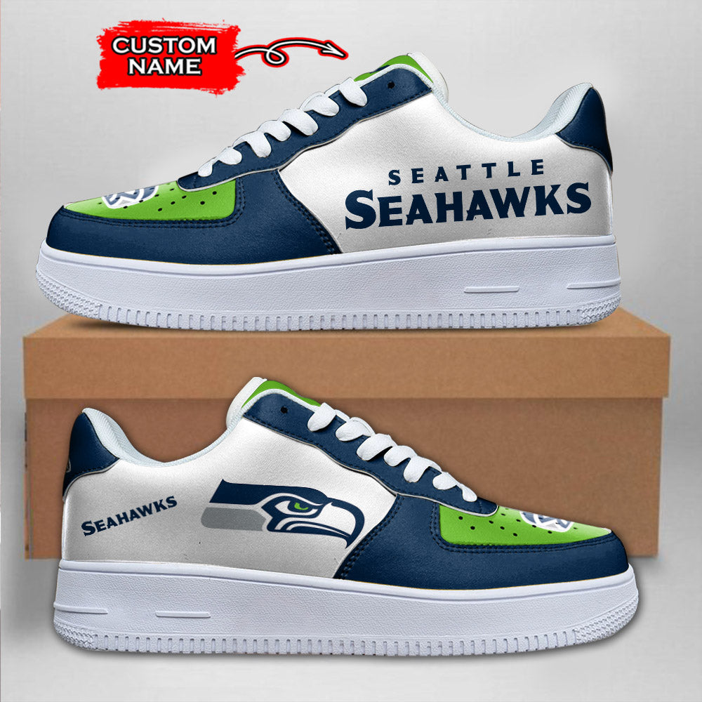 Ideafootwear Seattle Seahawks NFL Air Low-Top Sneakers Shoes For Men And Women