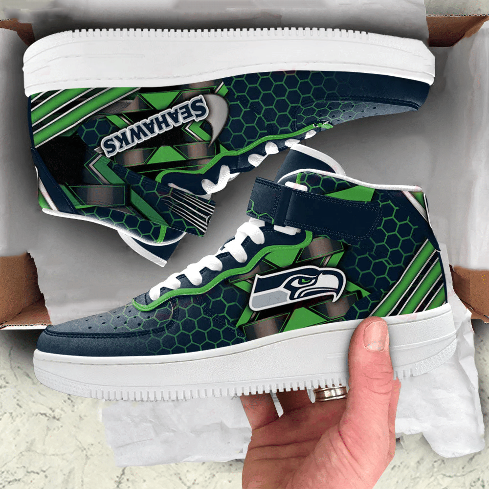 Ideafootwear Seattle Seahawks NFL Air Low-Top Sneakers Shoes For Men And Women