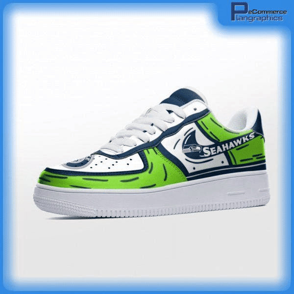 Ideafootwear Seattle Seahawks NFL Air Low-Top Sneakers Shoes For Men And Women