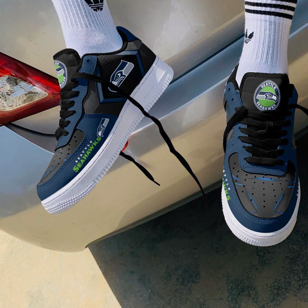 Ideafootwear Seattle Seahawks NFL Air Low-Top Sneakers Shoes For Men And Women