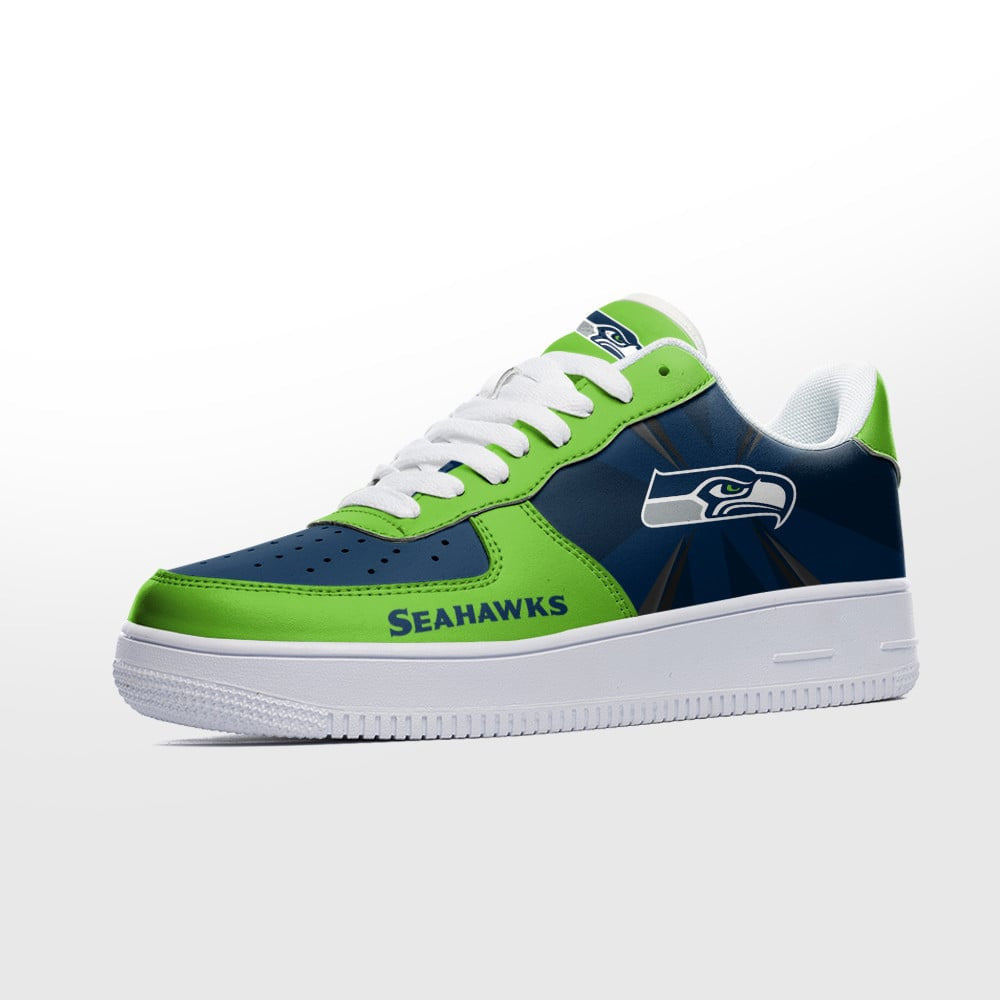 Ideafootwear Seattle Seahawks NFL Air Low-Top Sneakers Shoes For Men And Women