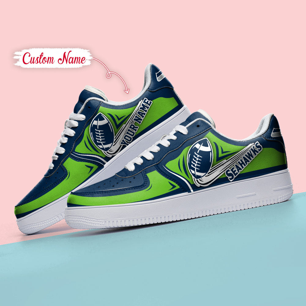 Ideafootwear Seattle Seahawks NFL Air Low-Top Sneakers Shoes For Men And Women