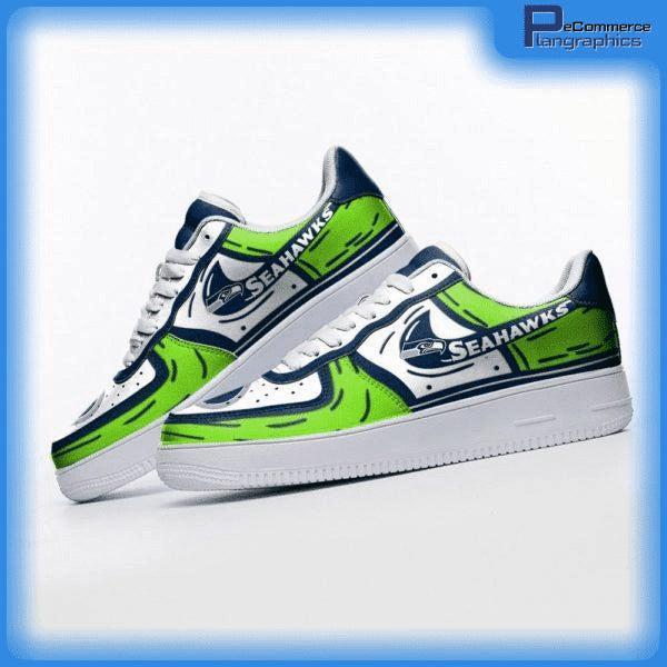 Ideafootwear Seattle Seahawks NFL Air Low-Top Sneakers Shoes For Men And Women