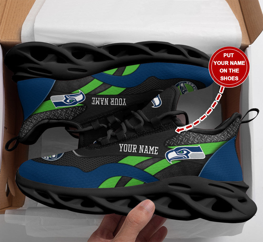 Ideafootwear Seattle Seahawks NFL Max Soul Shoes Sneakers For Men And Women
