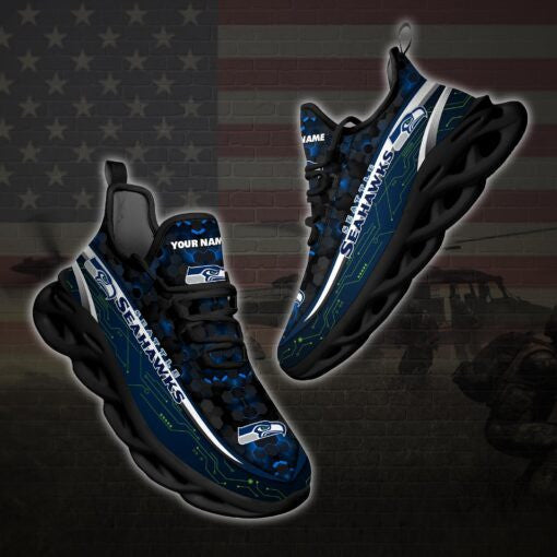 Ideafootwear Seattle Seahawks NFL Max Soul Shoes Sneakers For Men And Women