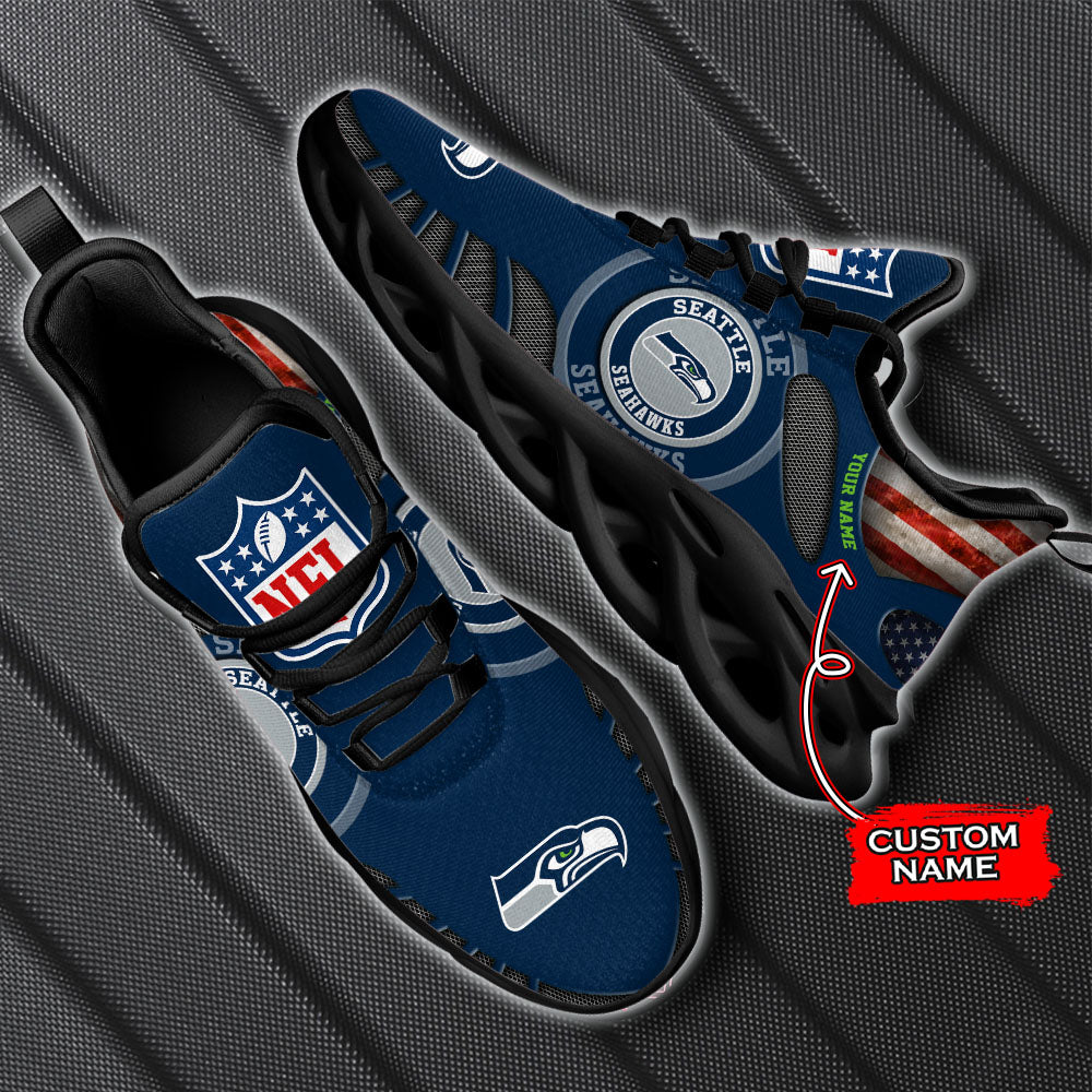 Ideafootwear Seattle Seahawks NFL Max Soul Shoes Sneakers For Men And Women