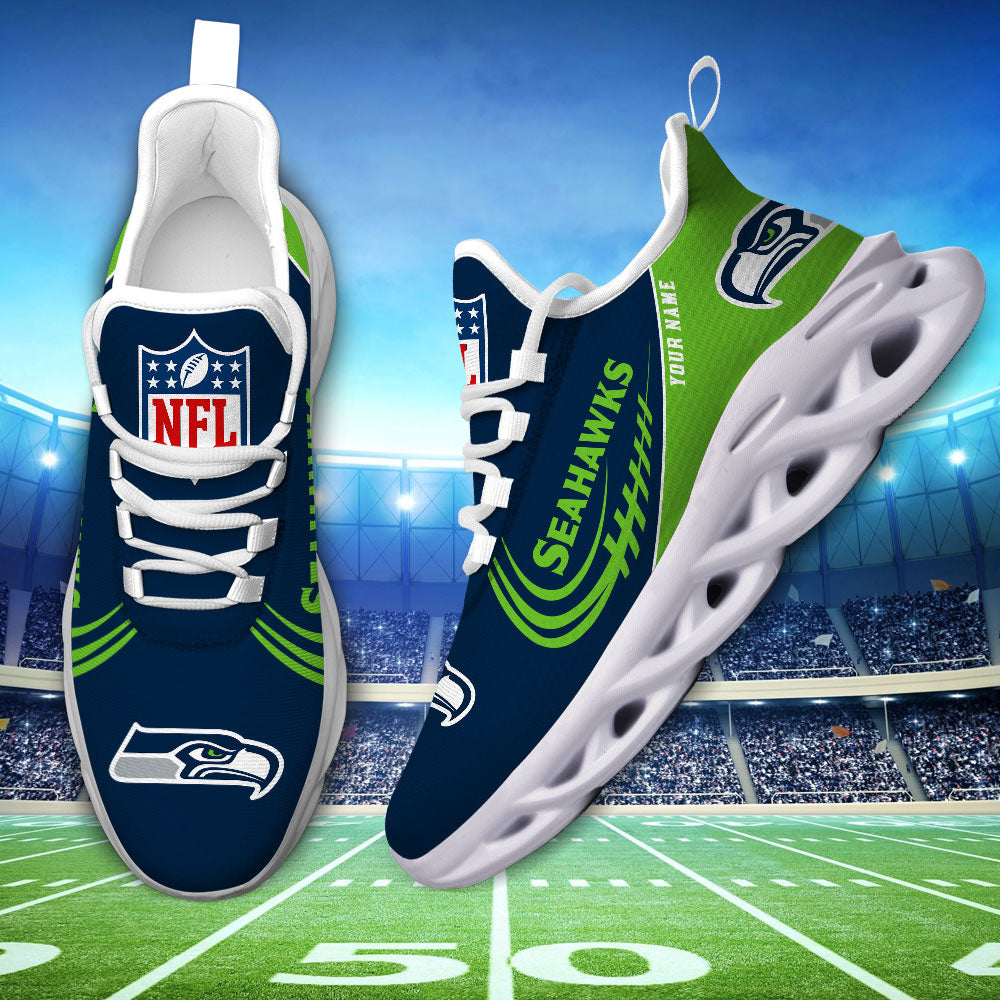 Ideafootwear Seattle Seahawks NFL Max Soul Shoes Sneakers For Men And Women