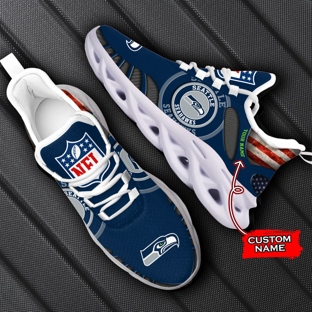 Ideafootwear Seattle Seahawks NFL Max Soul Shoes Sneakers For Men And Women