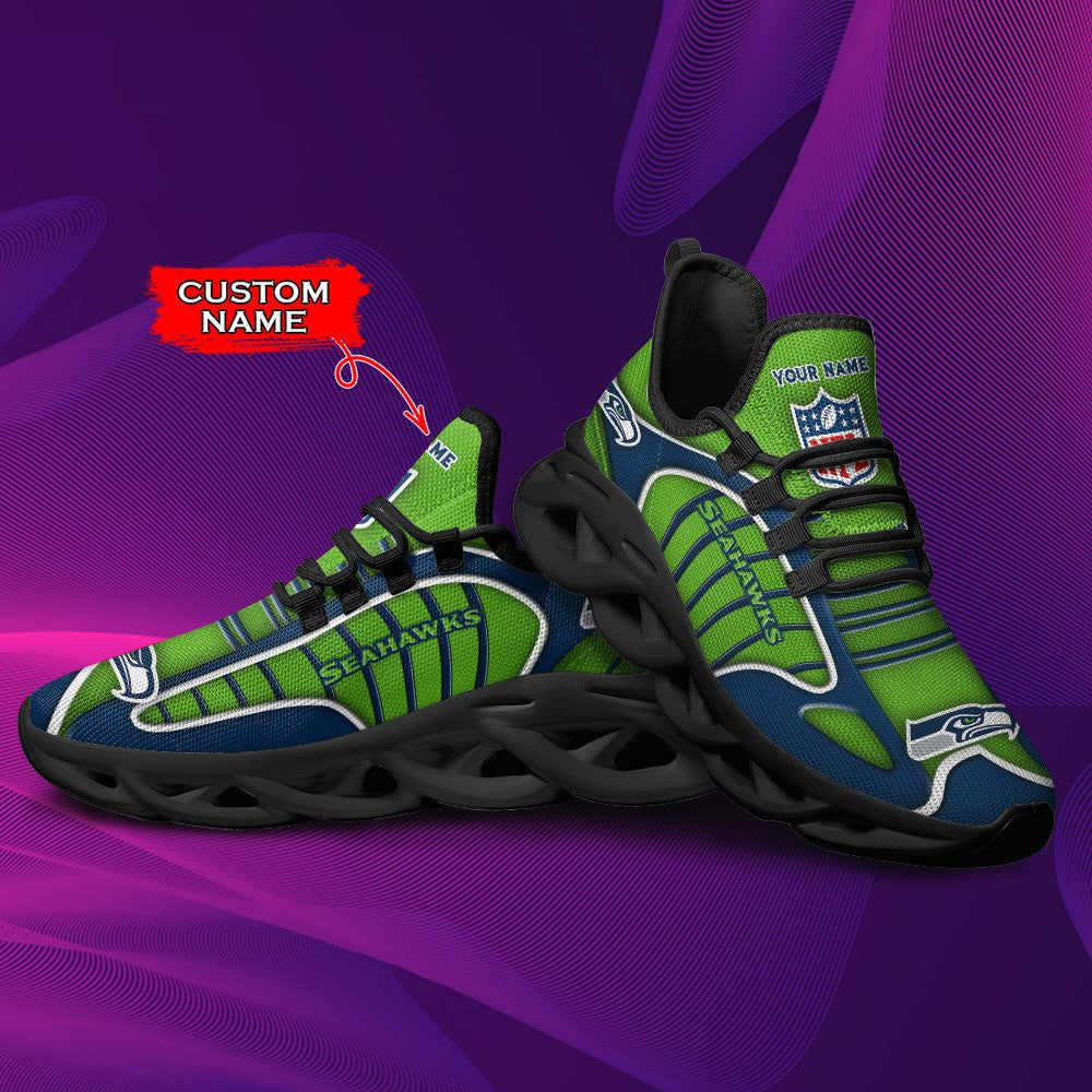 Ideafootwear Seattle Seahawks NFL Max Soul Shoes Sneakers For Men And Women