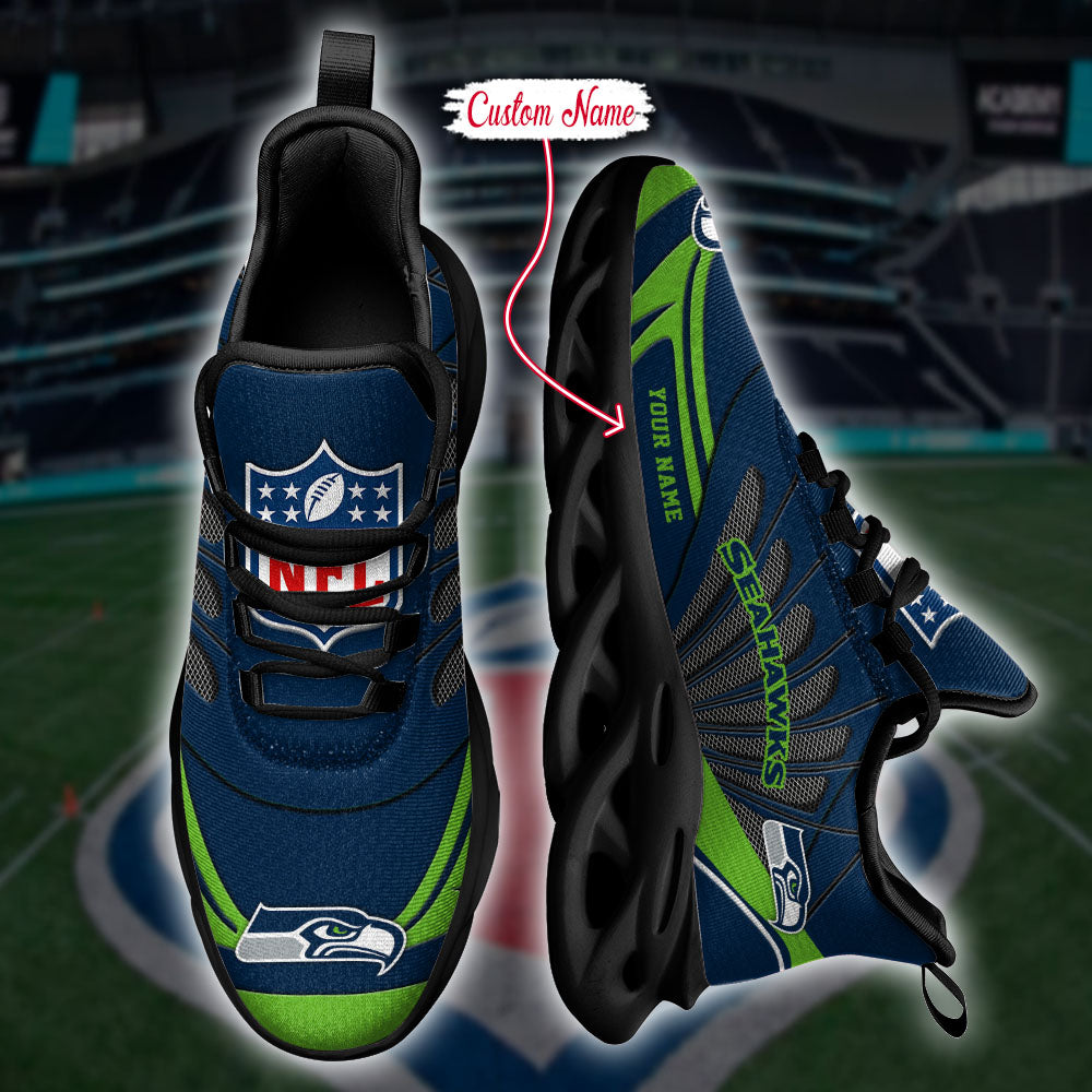 Ideafootwear Seattle Seahawks NFL Max Soul Shoes Sneakers For Men And Women