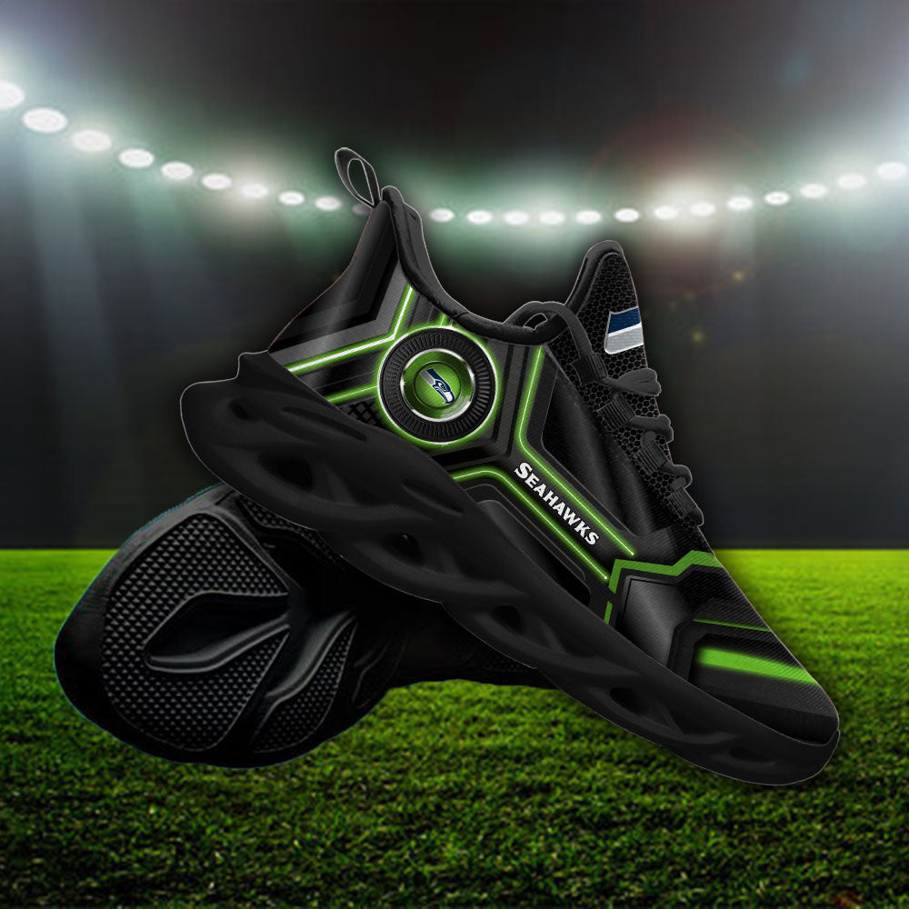 Ideafootwear Seattle Seahawks NFL Max Soul Shoes Sneakers For Men And Women